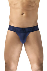 Navy blue ErgoWear EW1738 MAX BOLD G-string athletic briefs with subtle textured waistband for comfortable fit