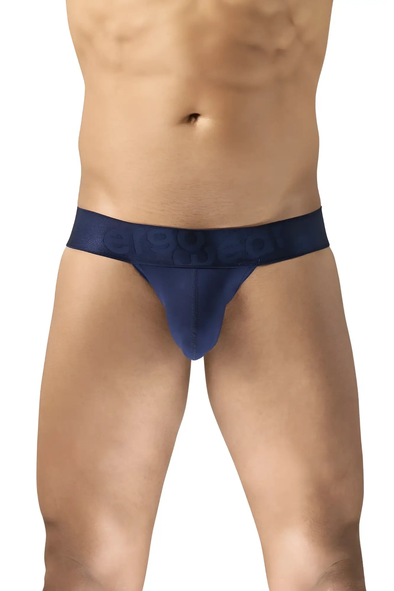 Navy blue ErgoWear EW1739 MAX BOLD bikini briefs with smooth stretch fabric and subtle waistband logo detailing