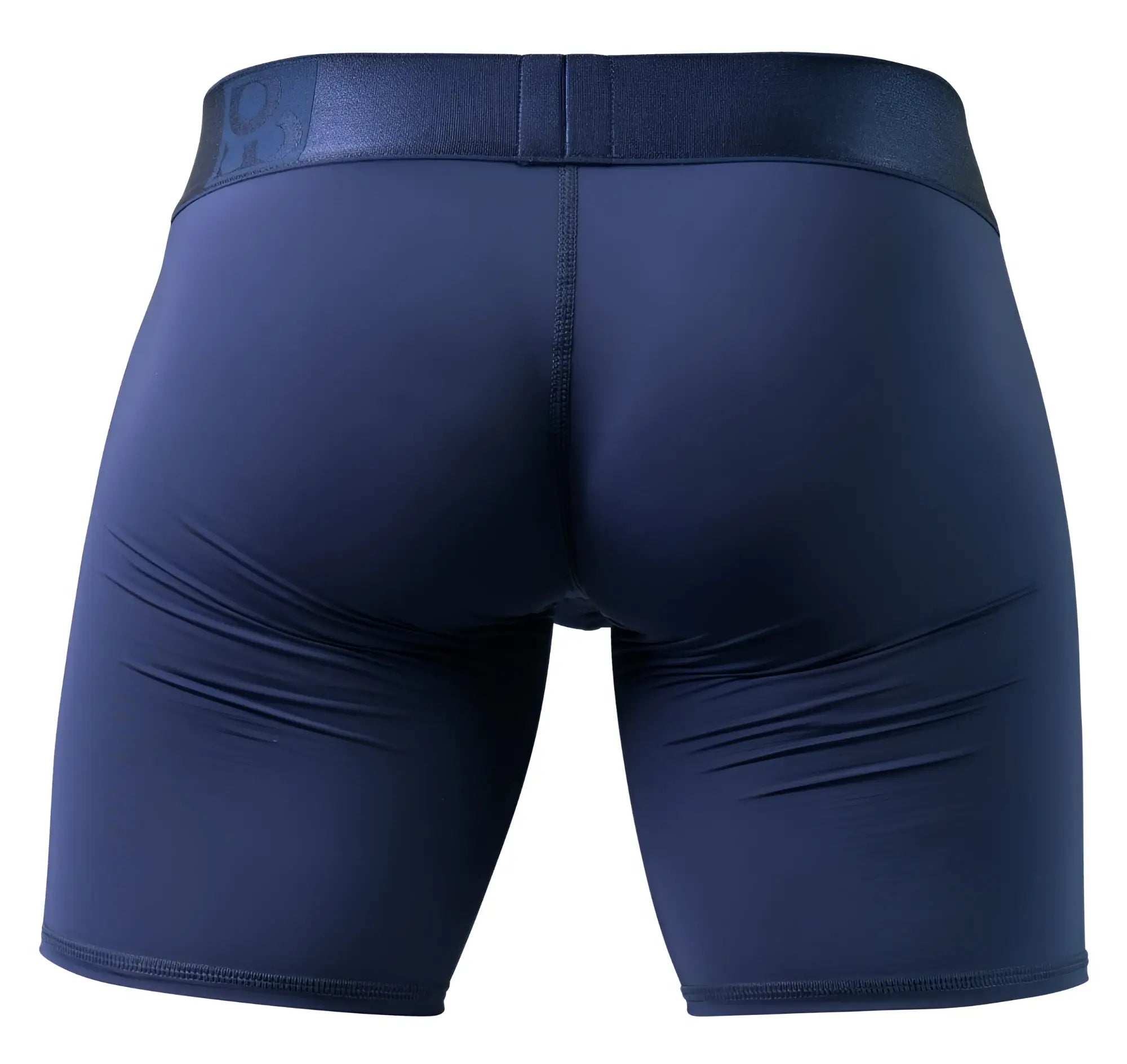 Navy blue ergowear ew1741 max bold boxer briefs with textured waistband and subtle logo for athletic use