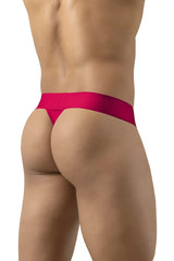 Bright fuchsia ergo wear ew1742 max bold g string with smooth satin fabric and narrow waistband shown from the back
