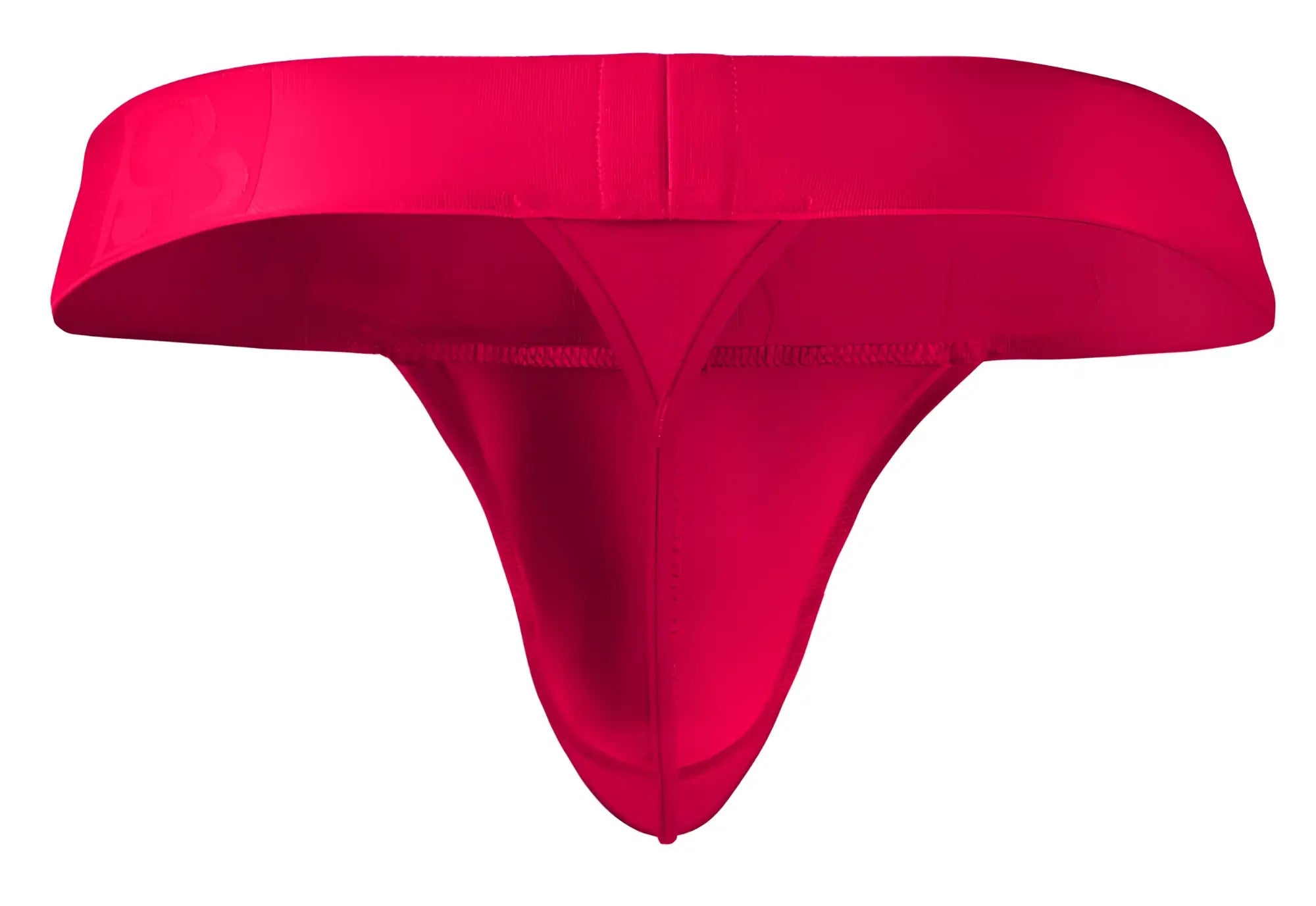 Bright red ErgoWear EW1742 MAX BOLD g-string thong with seamless fabric and wide waistband for a smooth fit