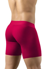 Bright red ergo wear ew1745 max bold seamless men’s boxer briefs with smooth fabric and contoured waistband