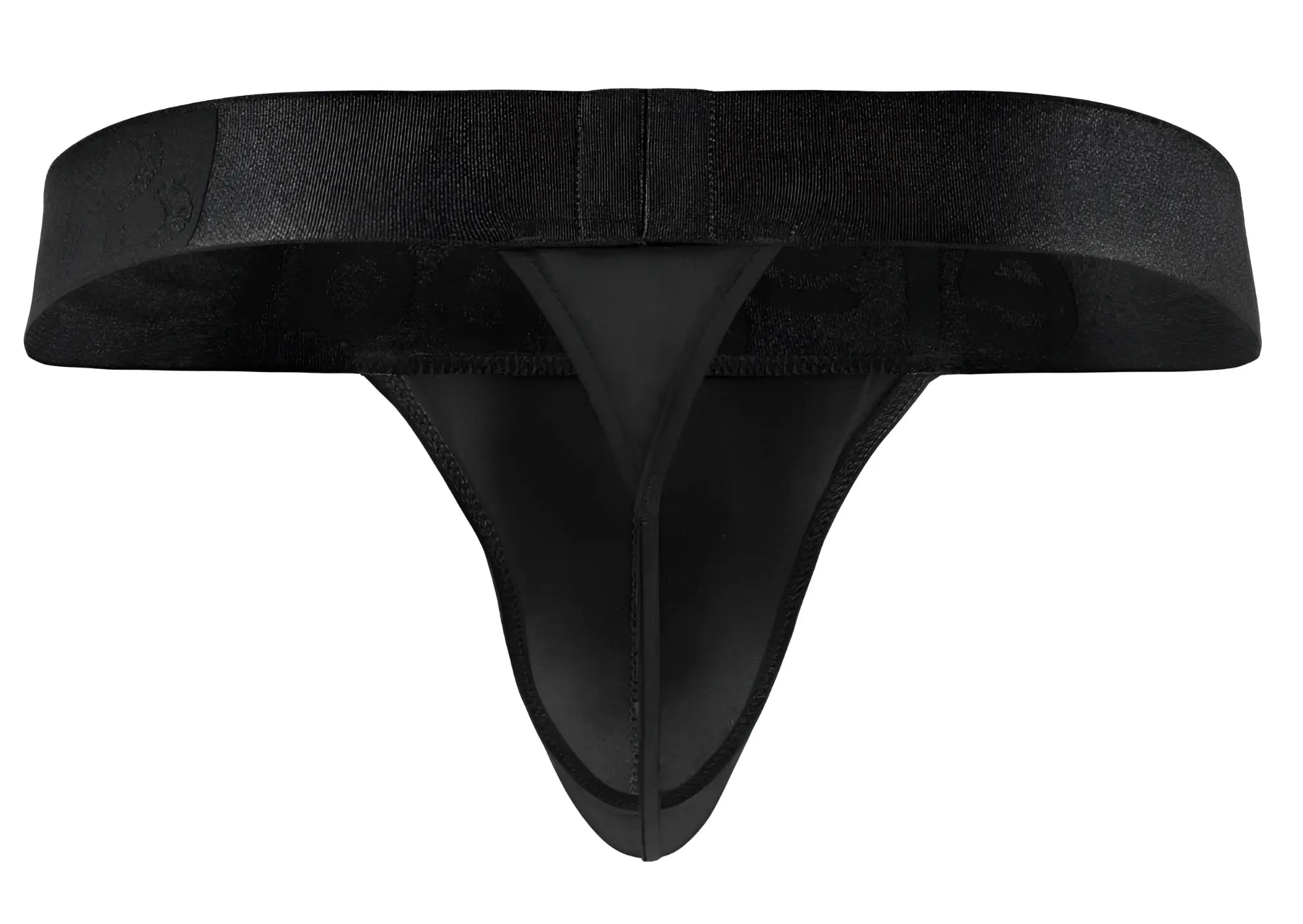 Black ergo wear ew1746 max bold g-string athletic briefs with smooth stretchy fabric and textured waistband
