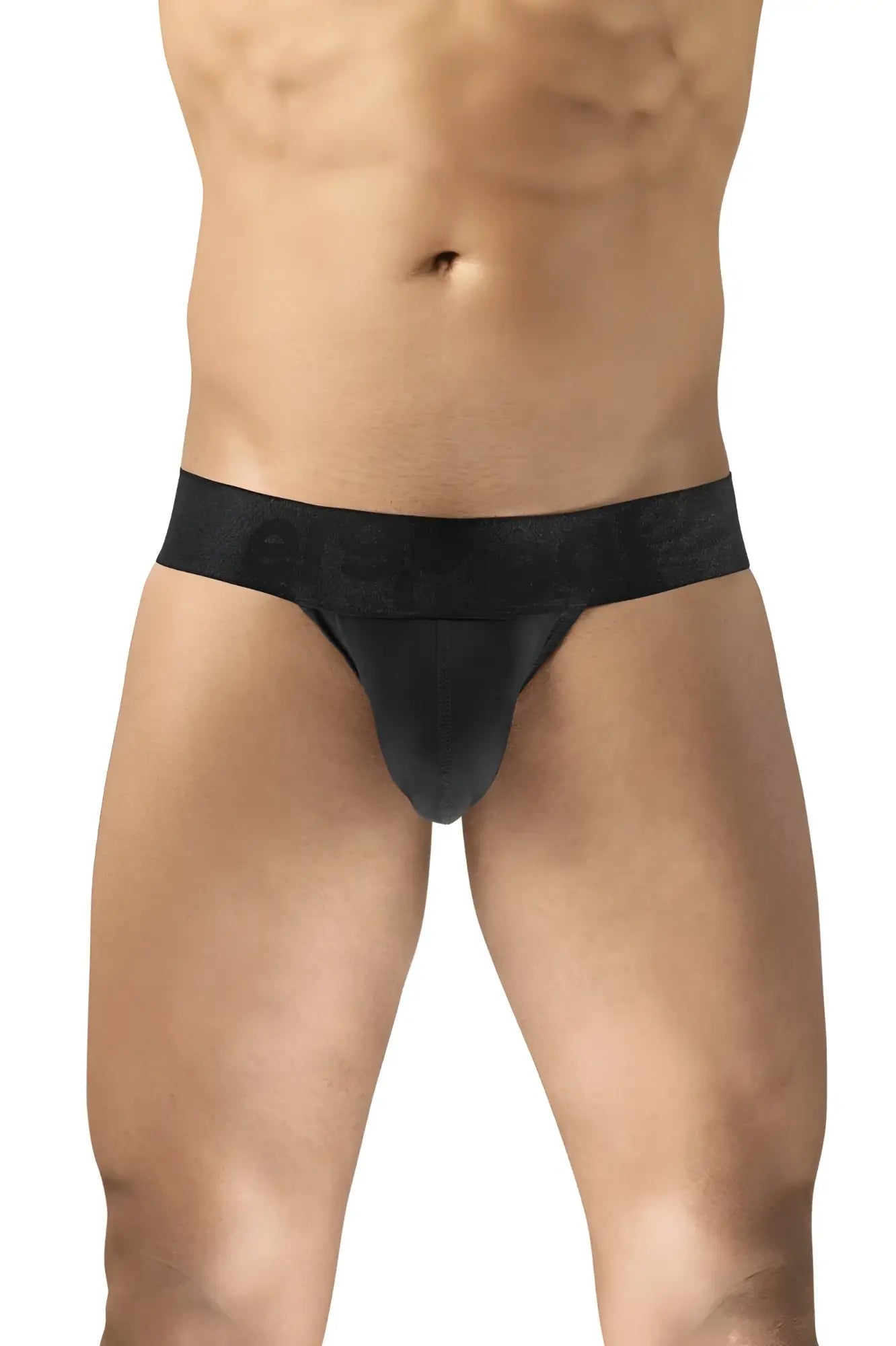 Black men’s jockstrap ergoWear ew1747 max bold bikini in black with smooth fit and elastic waistband with subtle branding