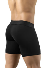 Ergo wear ew1749 max bold black men’s briefs with smooth form fitting fabric and textured waistband visible from the back