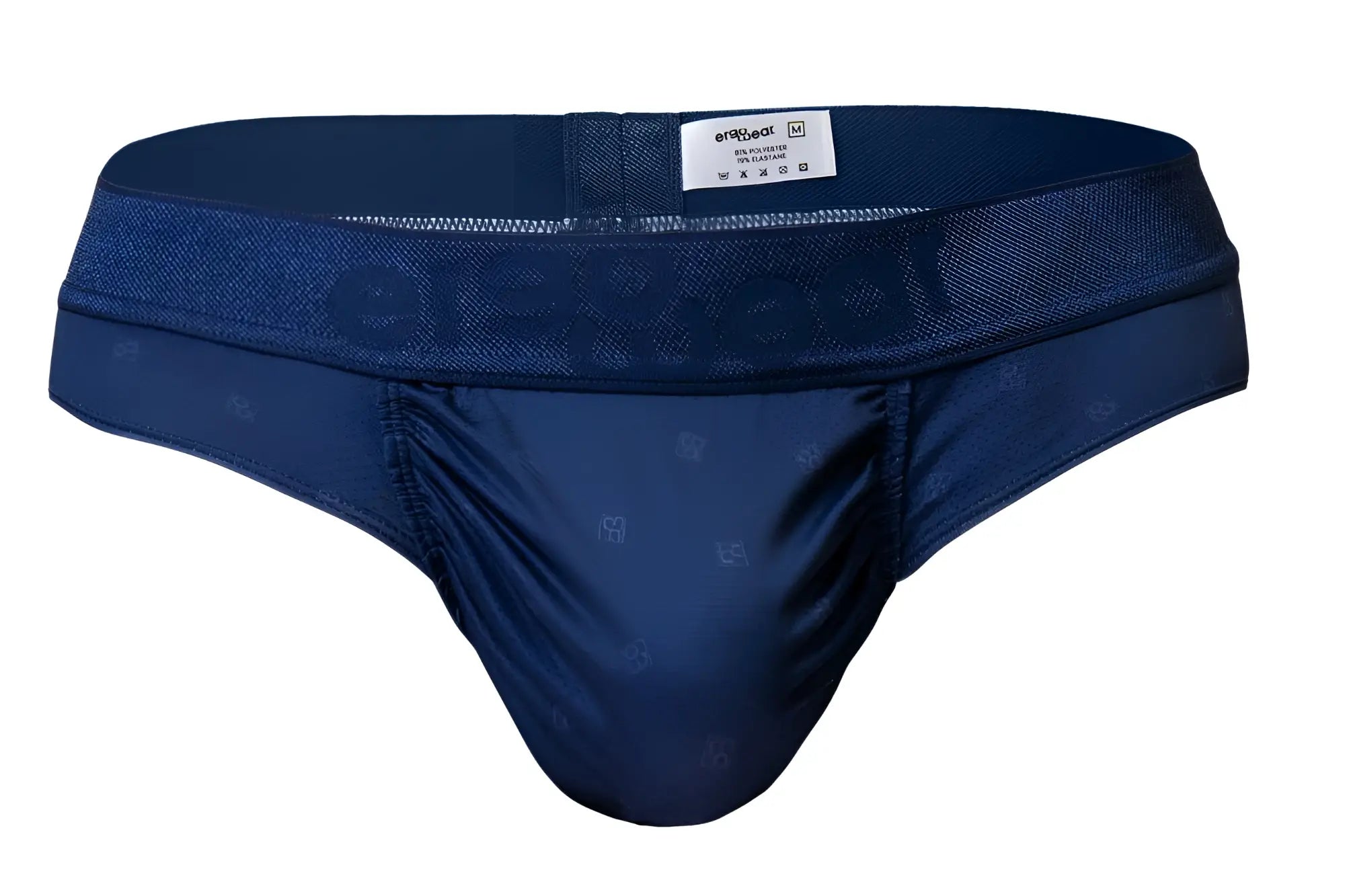 Navy blue ergowear ew1750 feel se briefs with subtle logo pattern and elastic waistband for comfortable support
