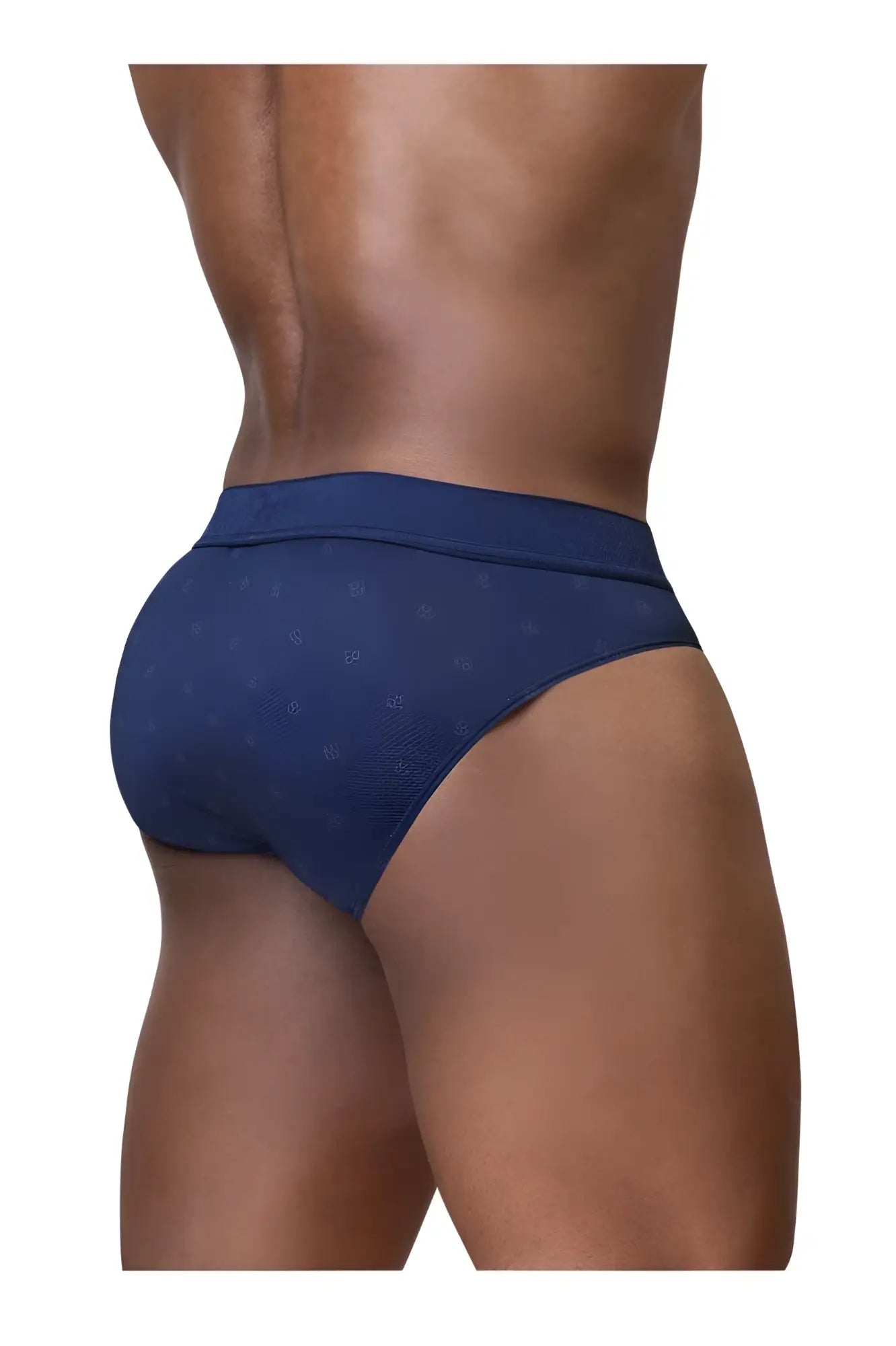 ErgoWear ew1751 feel se navy blue briefs with small white dot pattern on fabric for comfortable support