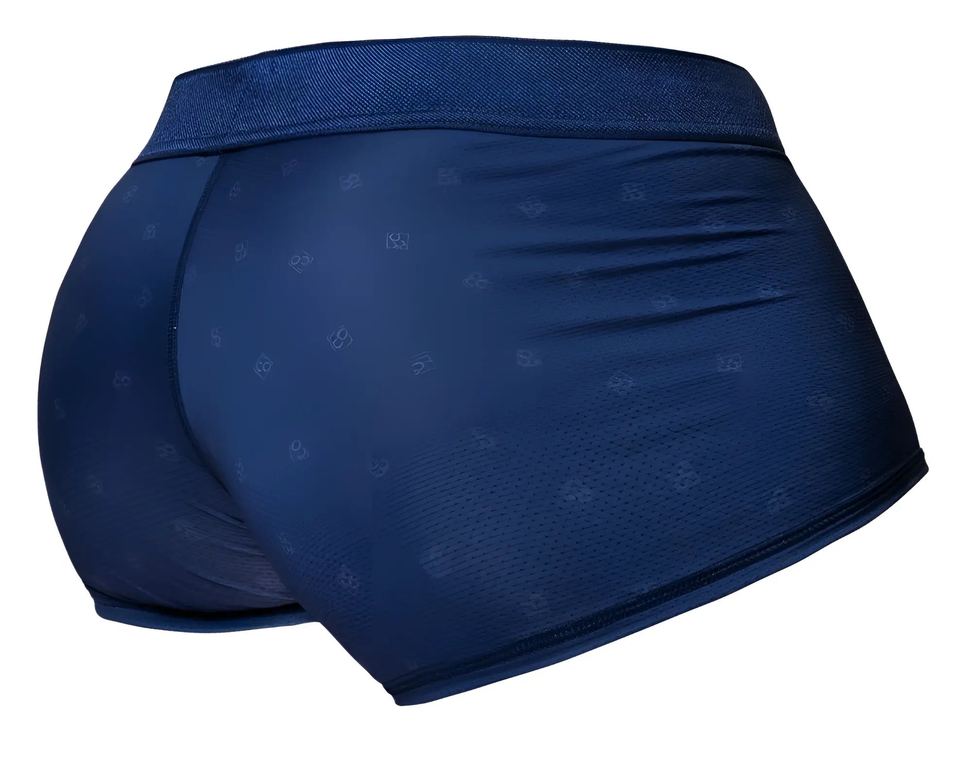 Dark blue ergo wear ew1752 feel se trunks with subtle repeating logo pattern designed for athletic comfort