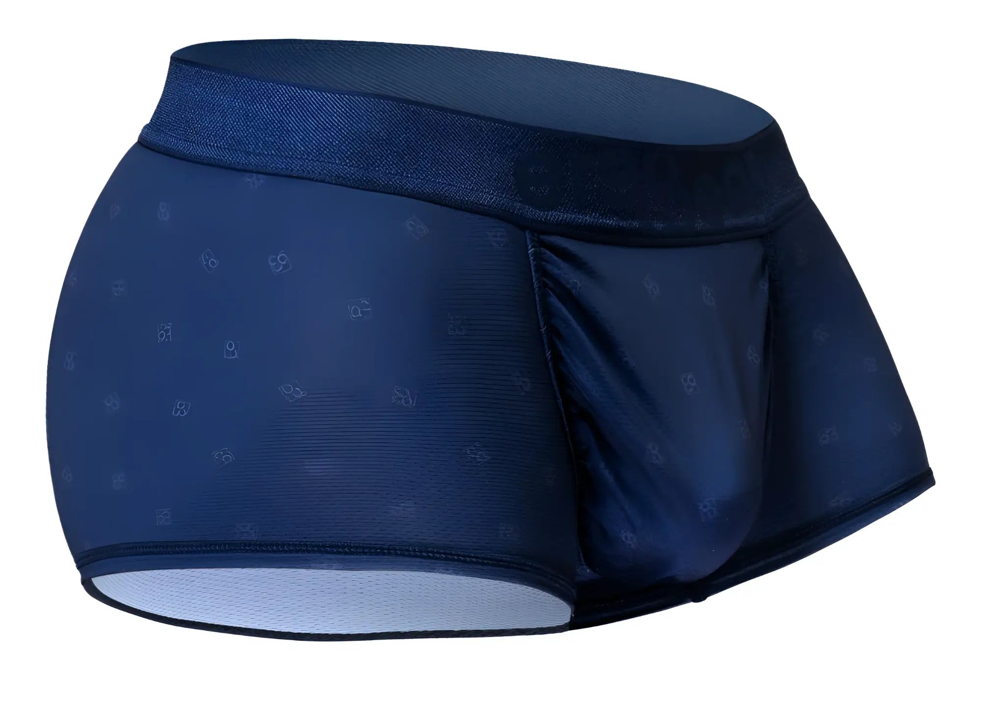 Dark blue ergoWear ew1752 feel se trunks with subtle pattern and elastic waistband men’s briefs