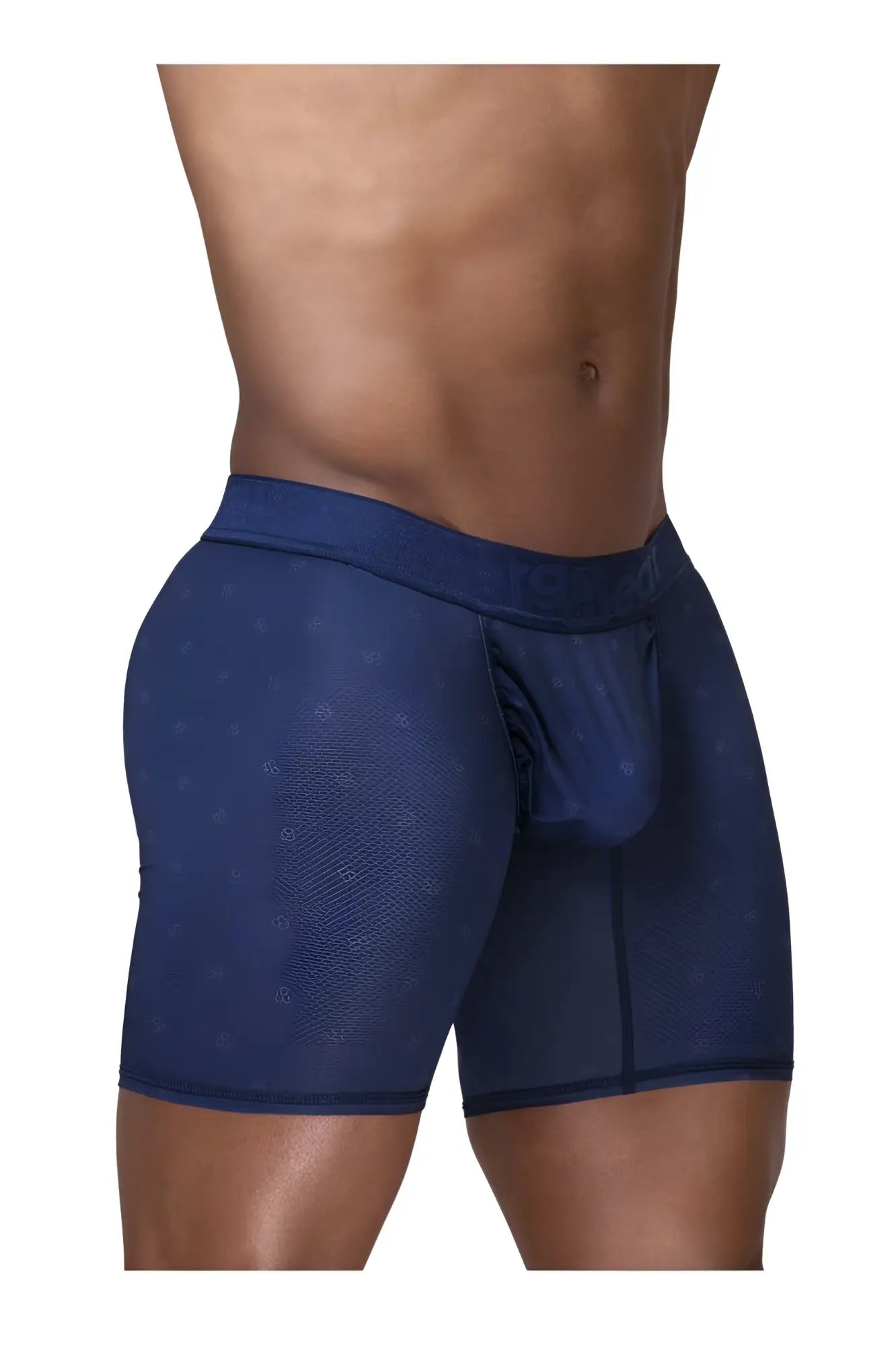 Navy blue ergowear ew1753 feel se men’s boxer briefs with mesh texture and internal pouch design for comfort