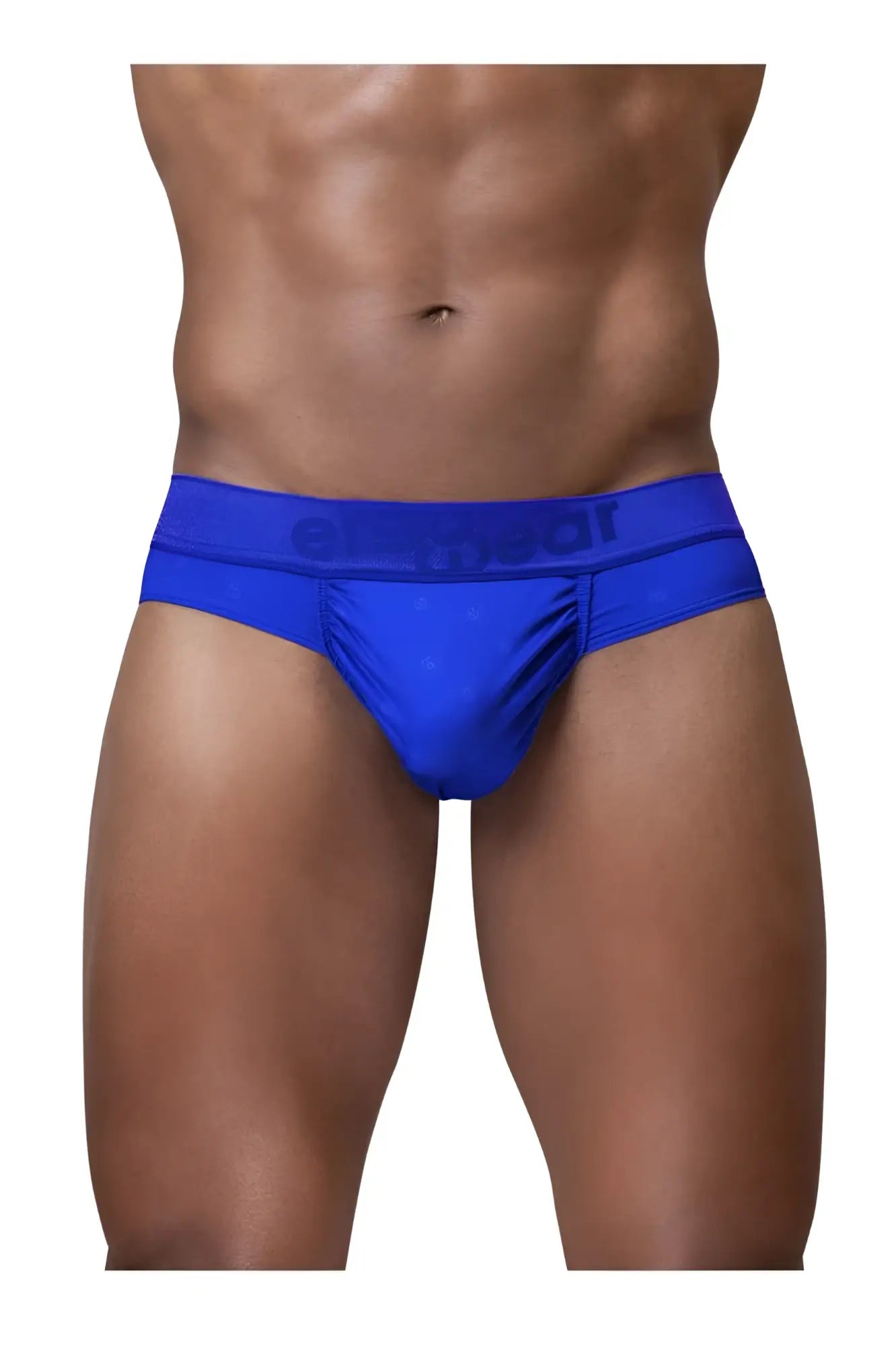 Bright blue ergo wear ew1754 feel se thongs with snug fit and elementar branded waistband for men