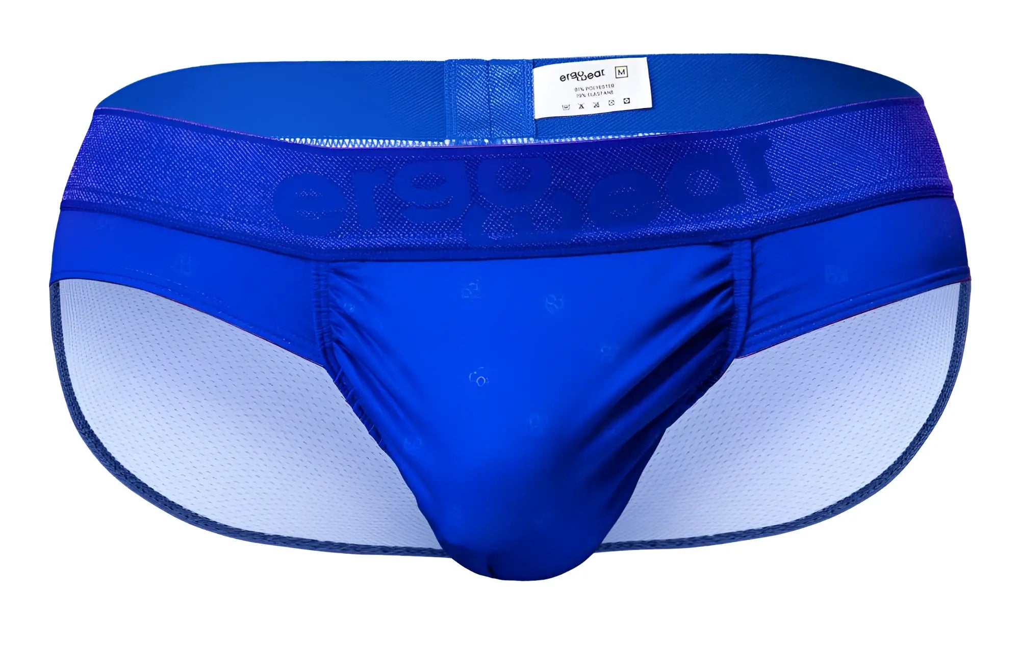 Bright blue ergoWear EW1755 FEEL SE briefs with mesh lining and erigheat embossed waistband for athletic use
