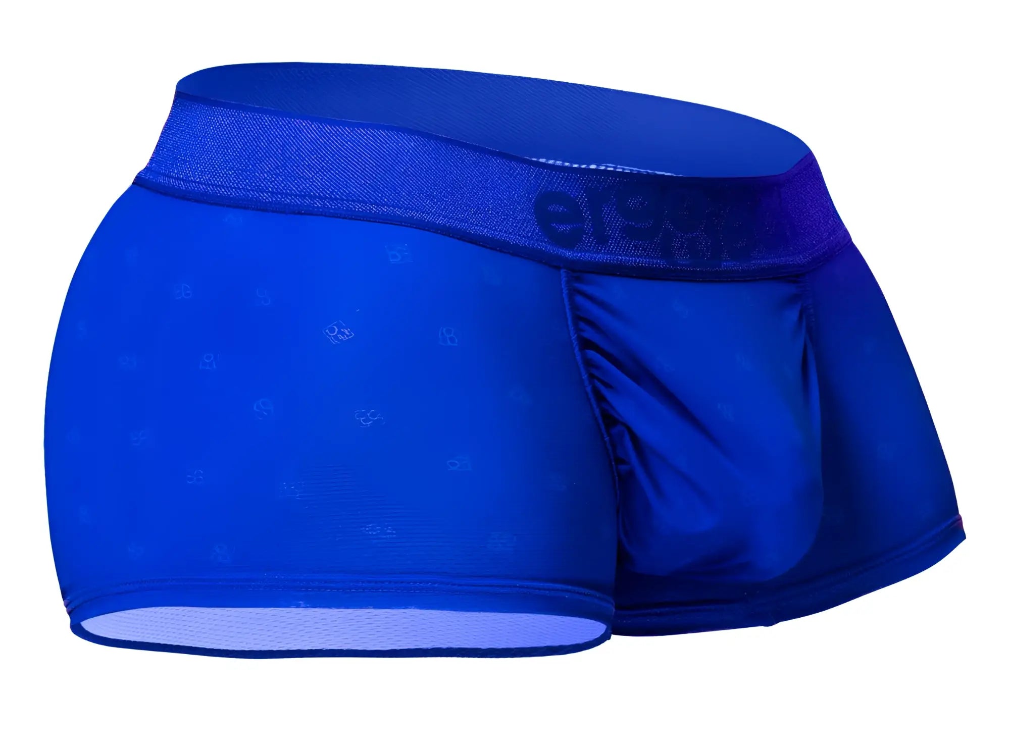 Royal blue ergo wear ew1756 feel se trunks with subtle pattern and elastic waistband for comfortable support