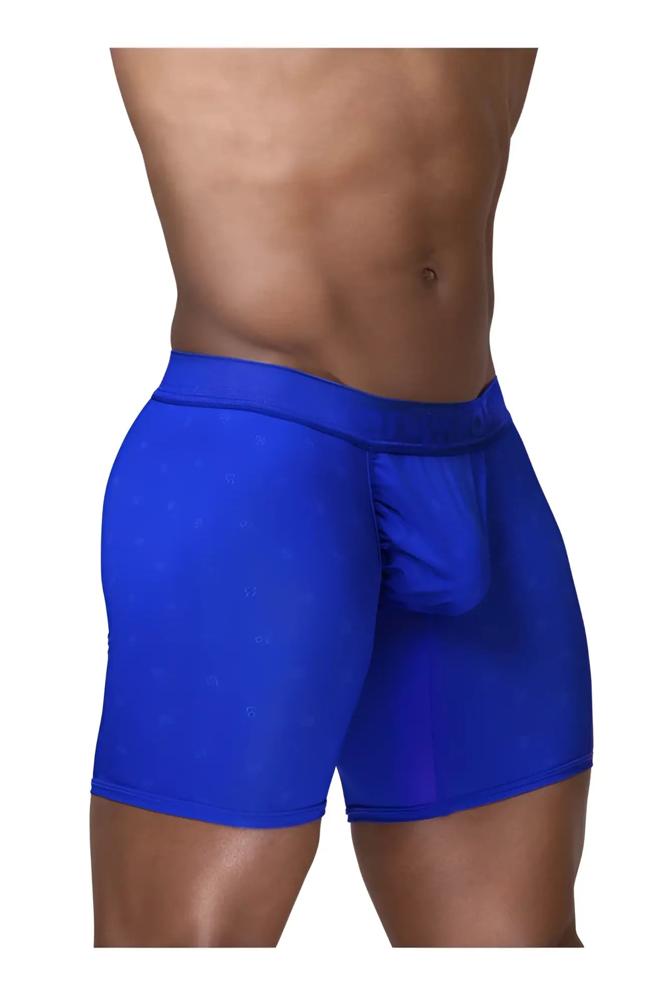 ErgoWear ew1757 feel se royal blue boxer briefs with contoured pouch and subtle textured pattern