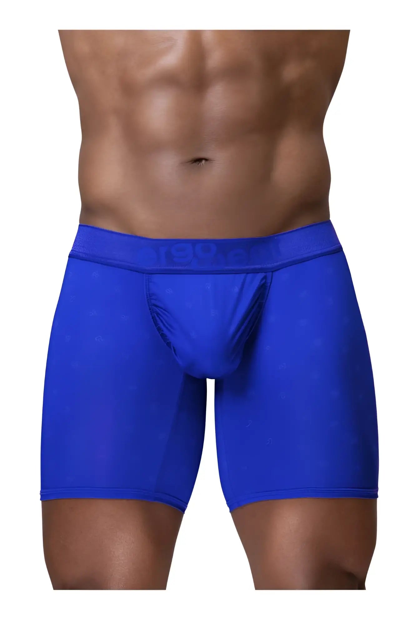 ErgoWear ew1757 feel se boxer briefs in royal blue with subtle dot pattern and elastic waistband for comfort