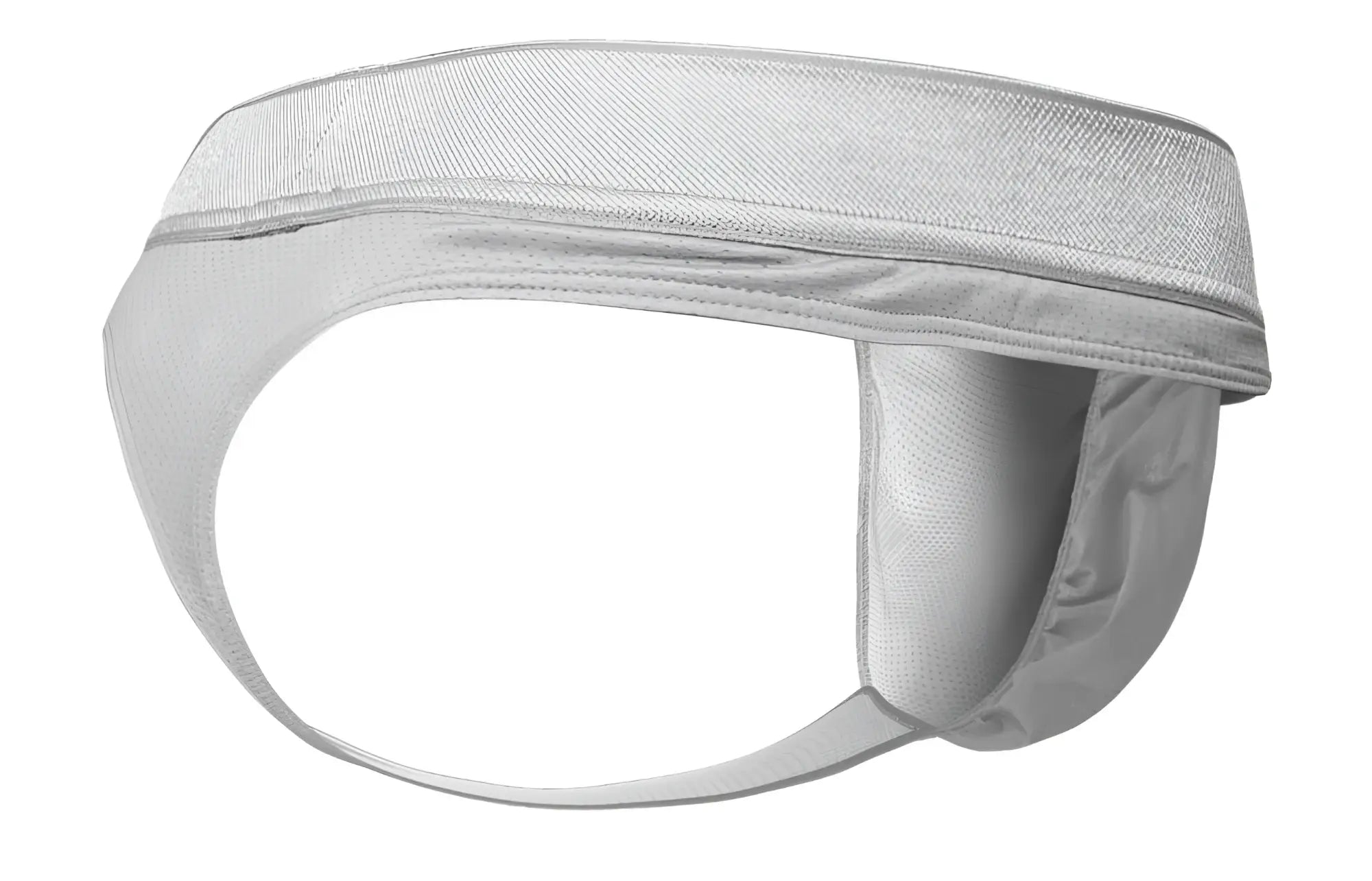 White ergoWear ew1758 feel se thong with padded contoured design and reinforced fabric straps in silver color
