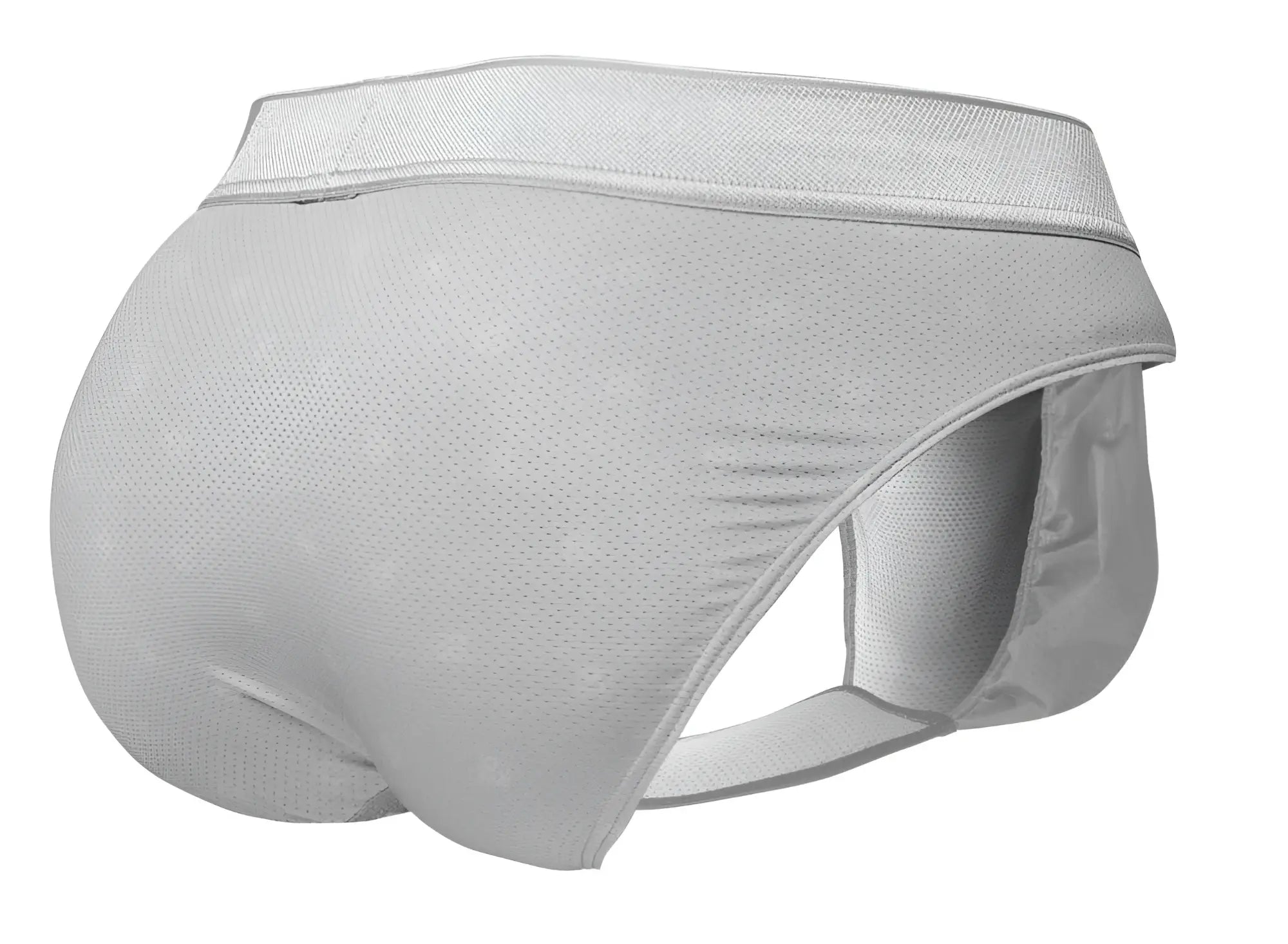 ErgoWear ew1759 feel se briefs in silver light gray mesh with supportive contoured design and elastic waistband