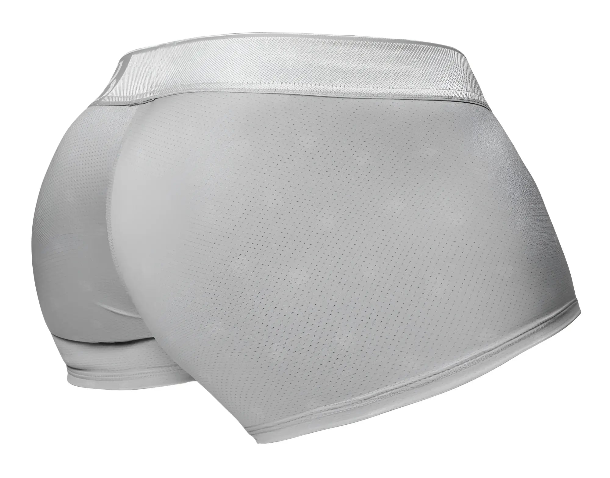 ErgoWear EW1760 FEEL SE trunks in silver with light gray mesh briefs and a smooth elastic waistband