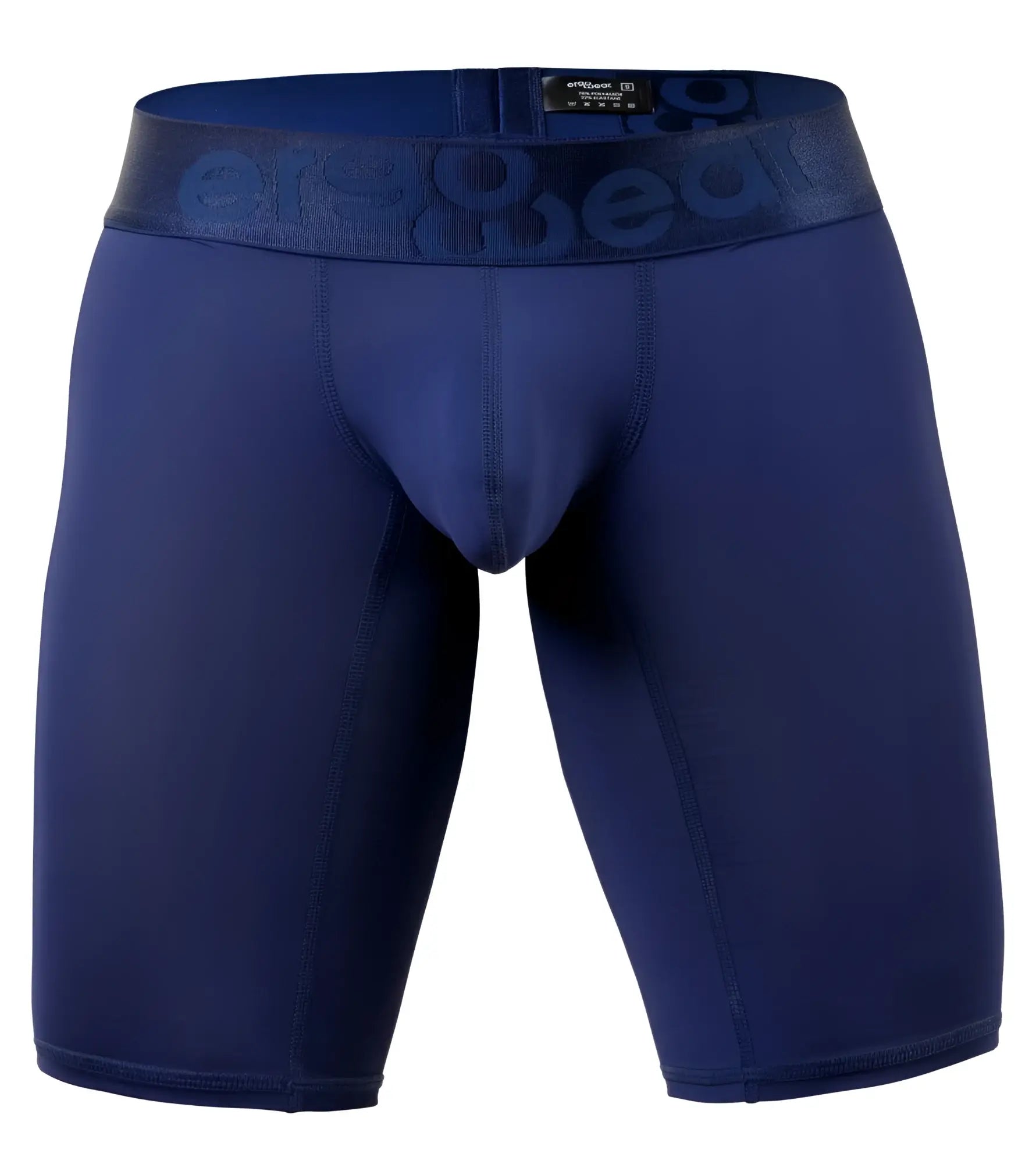 Navy blue ErgoWear EW1781 MAX BOLD men’s compression briefs with embossed elegance waistband for athletic use
