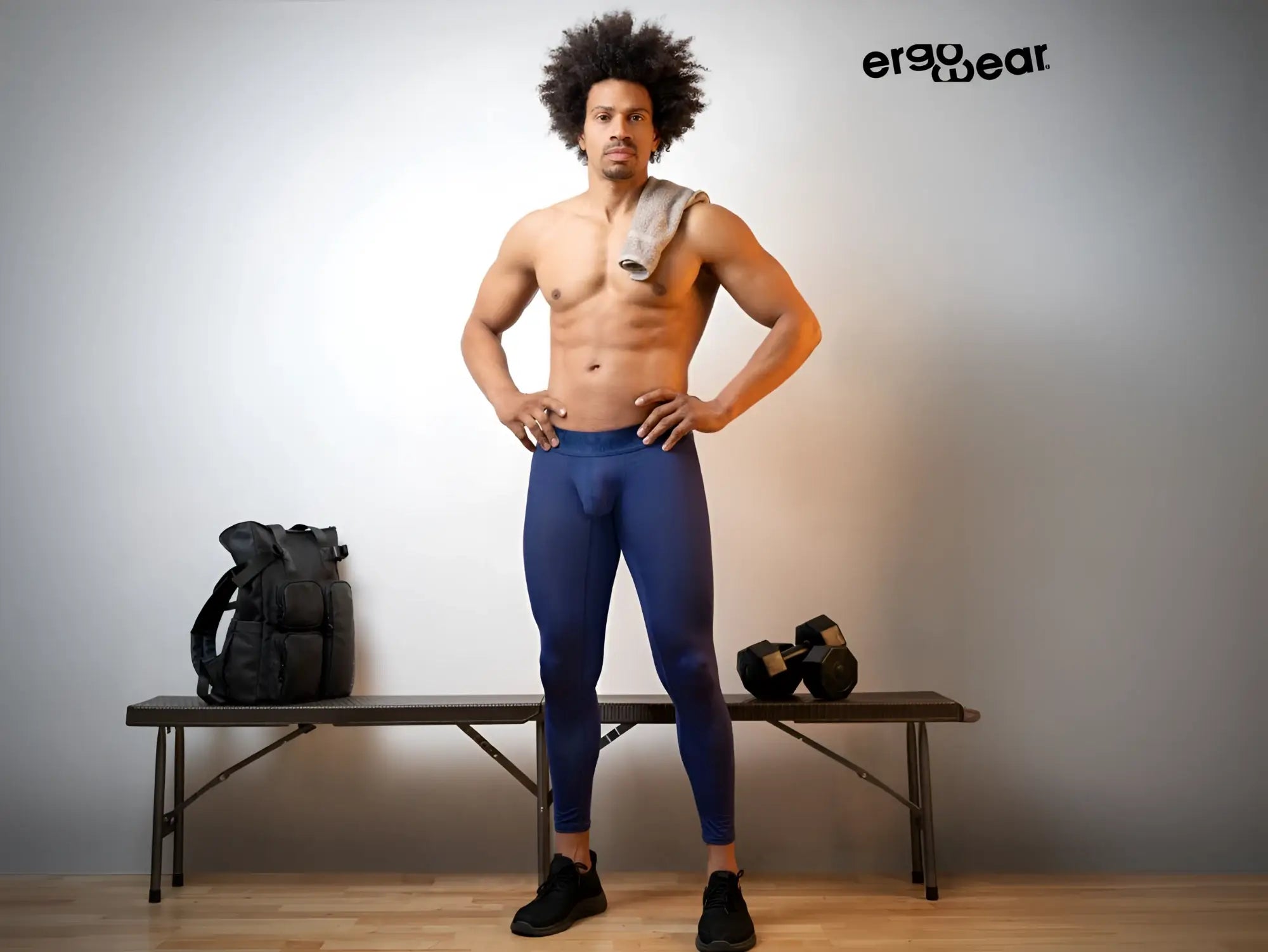 Blue ergo wear ew1782 max bold athletic leggings designed for performance and comfort in dark blue color