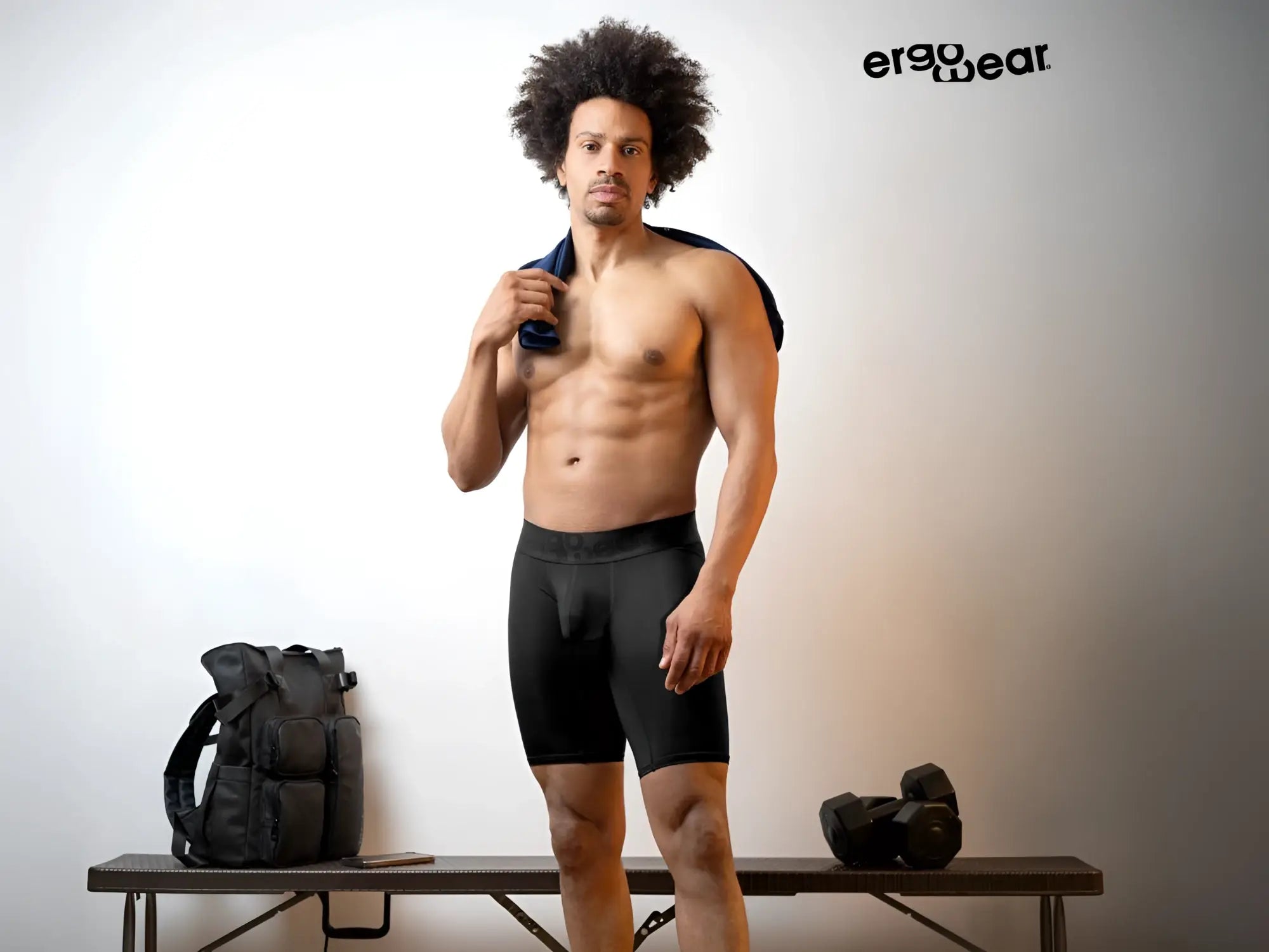 Black ergoWear ew1783 max bold ergonomic briefs with sleek form-fitting design for athletic use