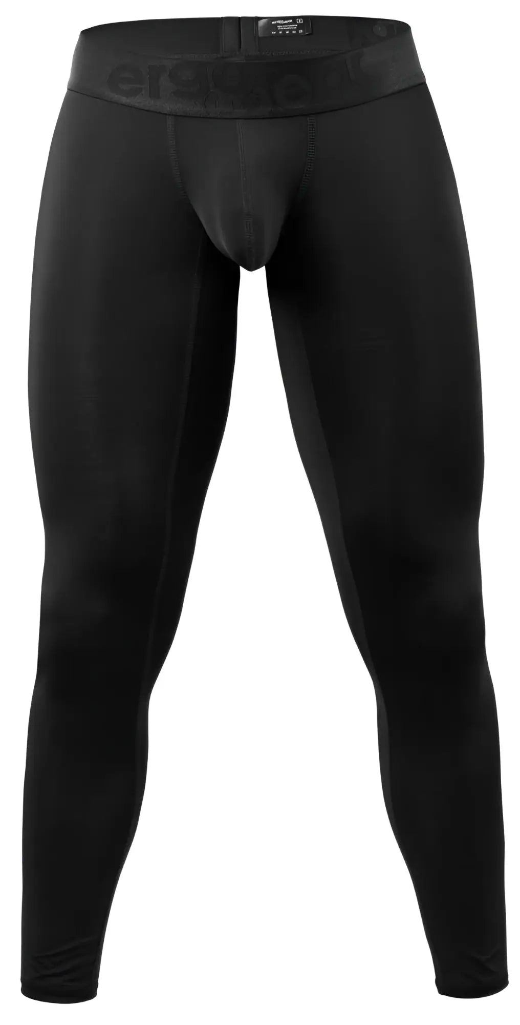 Black ergowear ew1784 max bold athletic compression tights with textured waistband and ergo brand logo visible