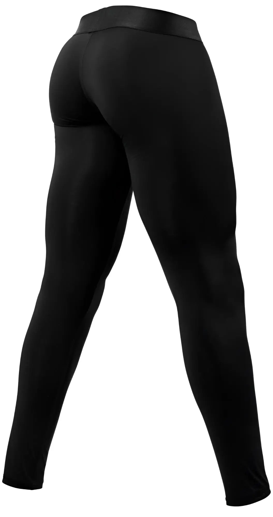 Black ergoWear ew1784 max bold athletic leggings with smooth stretchy material and a slightly raised waistband