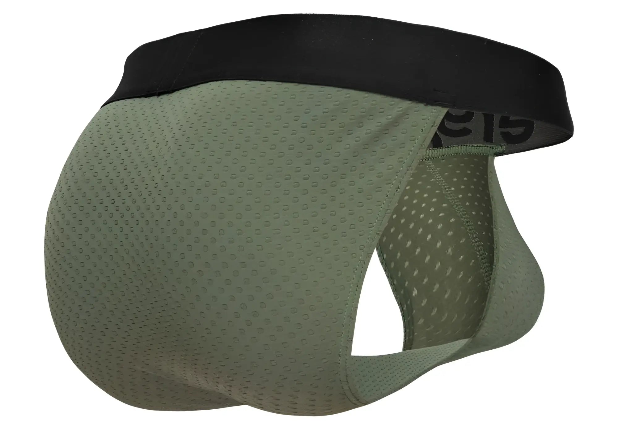 Ergowear ew1786 max flow bikini olive green mesh briefs with black elastic waistband for breathable comfort