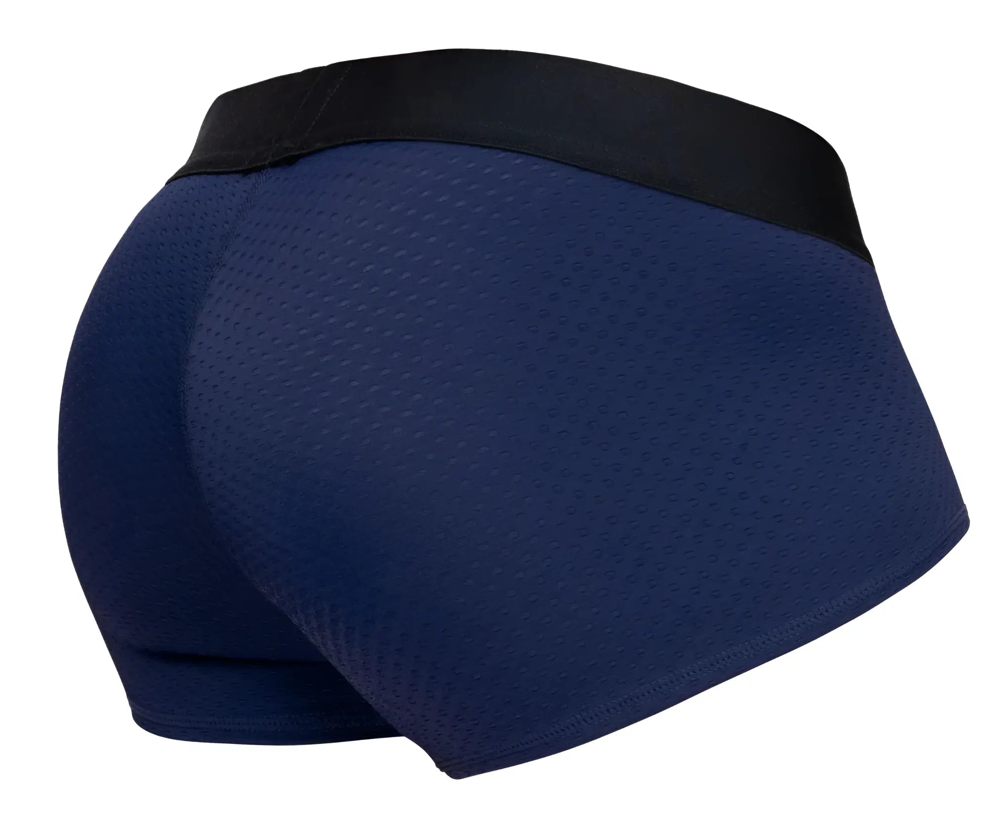 Navy blue mesh briefs with black elastic waistband from ergowear ew1791 max flow trunks for breathable comfort
