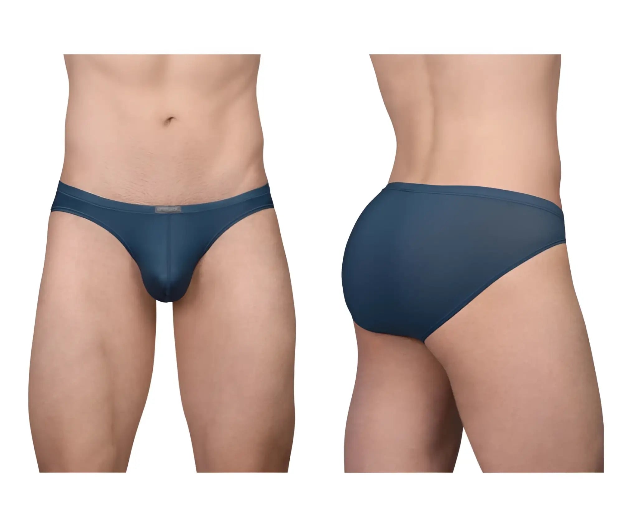 Dark blue sheer mesh ErgoWear EW1798 X4D SE bikini briefs with smooth waistband for comfortable wear