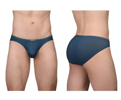 Dark blue sheer mesh ErgoWear EW1798 X4D SE bikini briefs with smooth waistband for comfortable wear