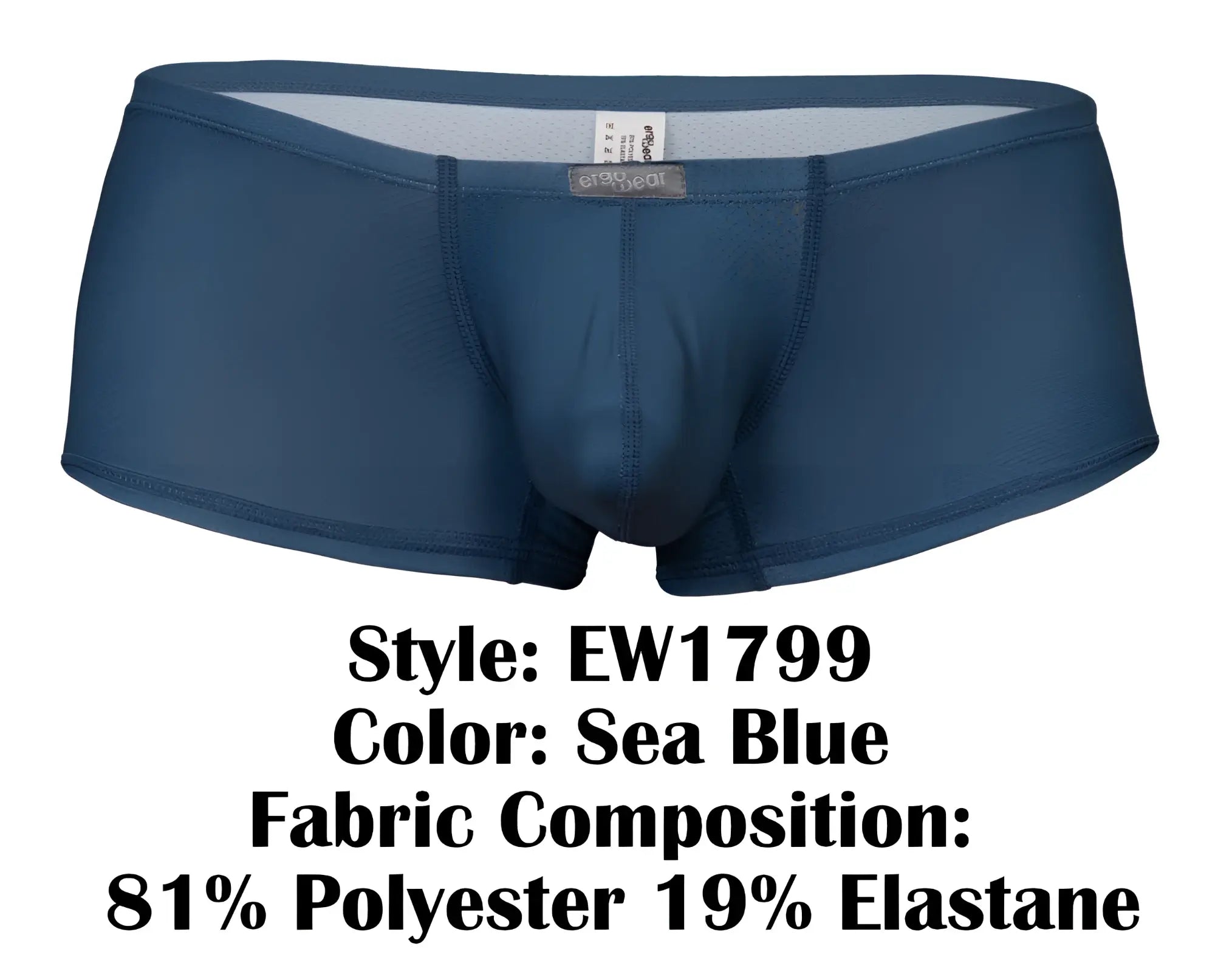 Sea blue ergo wear ew1799 x4d men’s briefs made of 81 polyester 19 elastane with a sleek form-fitting design