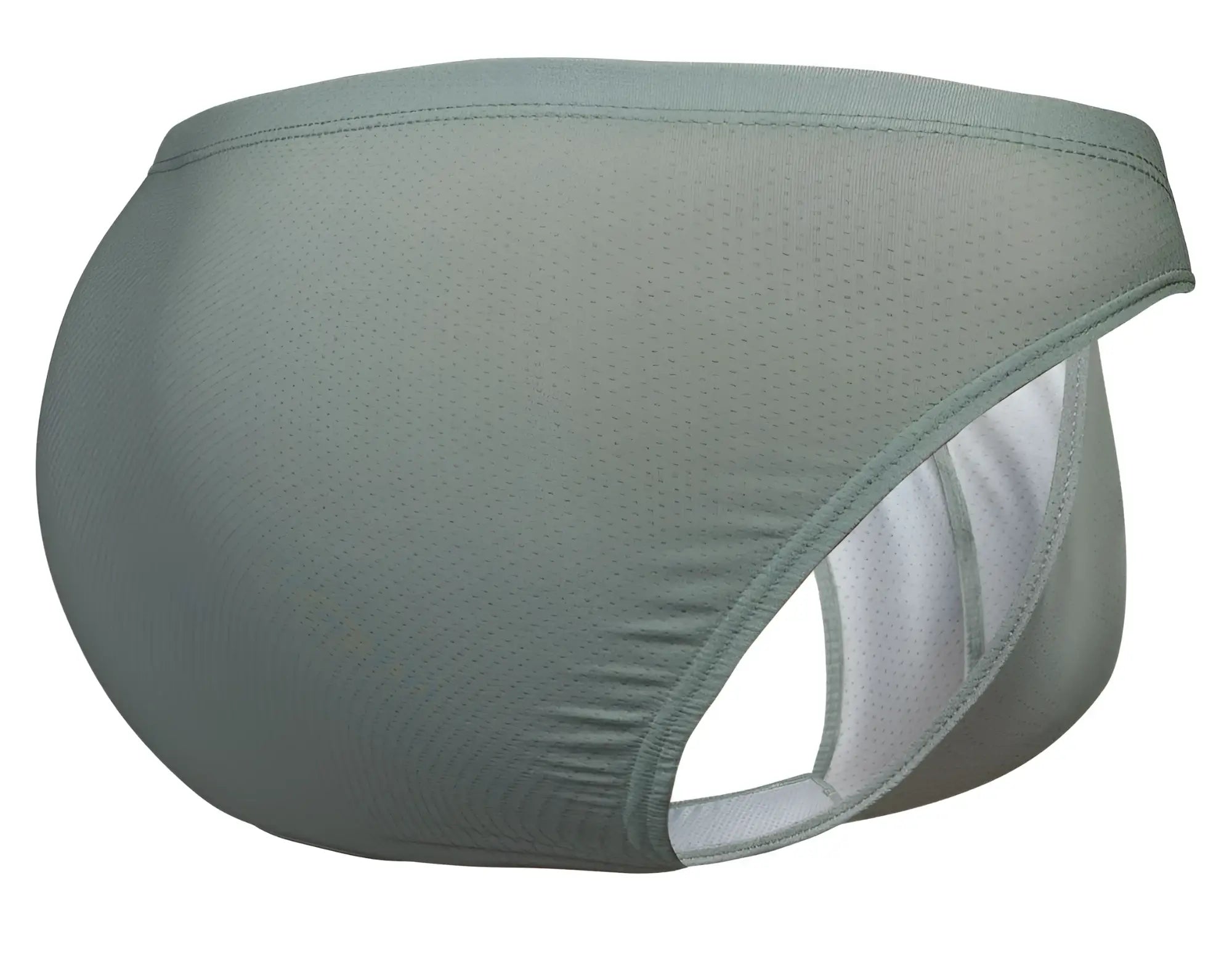 ErgoWear ew1802 x4d se bikini olive green mesh swim brief with white lining and precise stitching