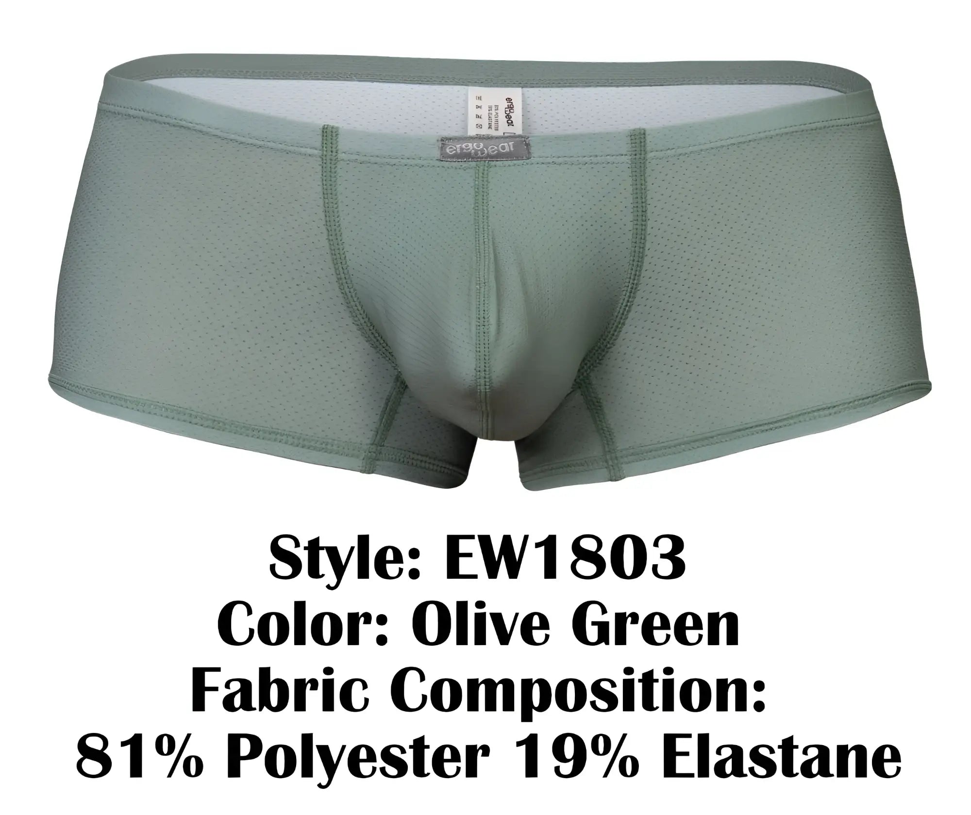 Olive green ergowear ew1803 x4d se men’s briefs made of breathable 81 polyester 19 elastane mesh fabric