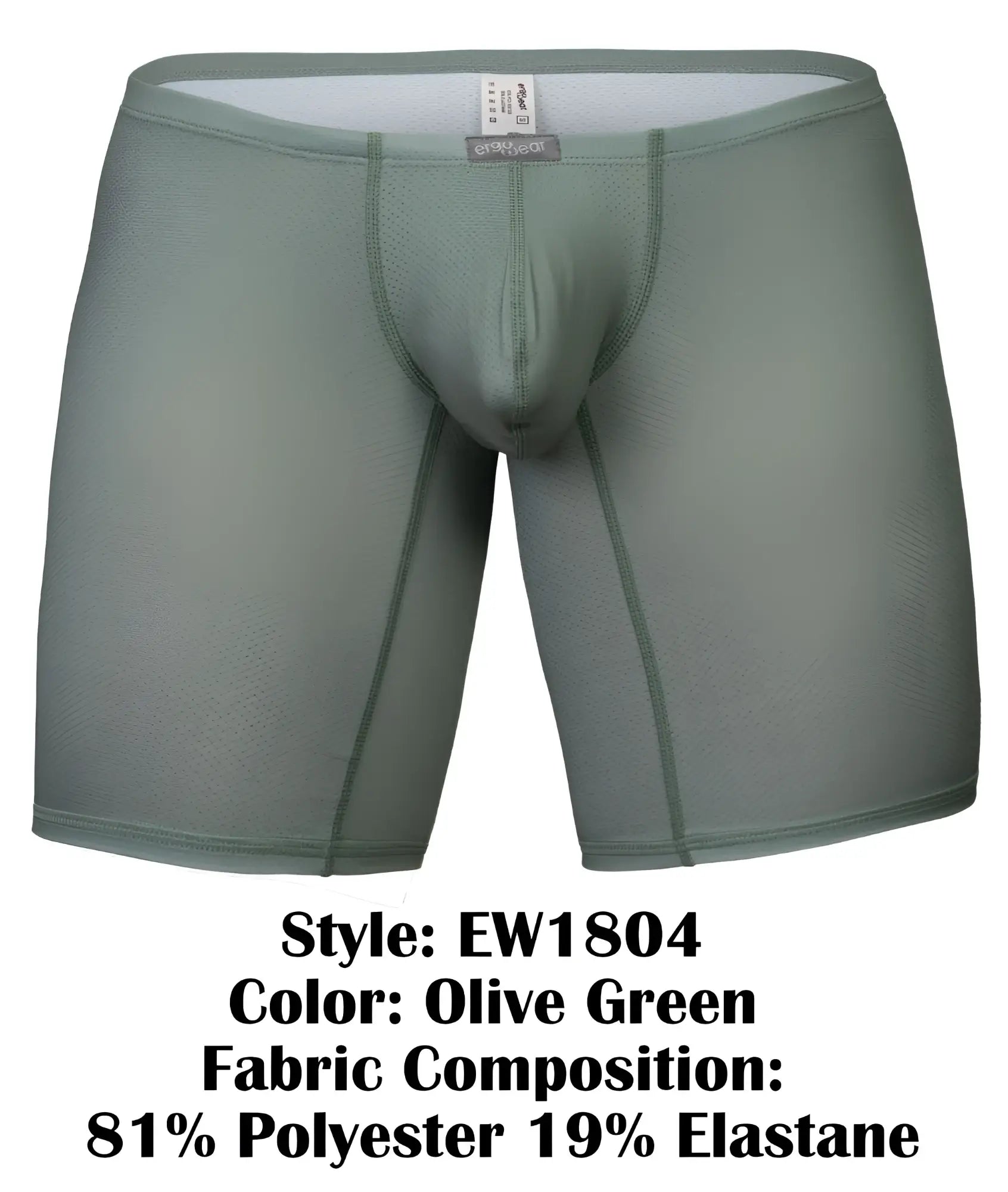 Ergowear ew1804 x4d se boxer briefs in olive green made of 81 polyester 19 elastane with snug fit and reinforced seams