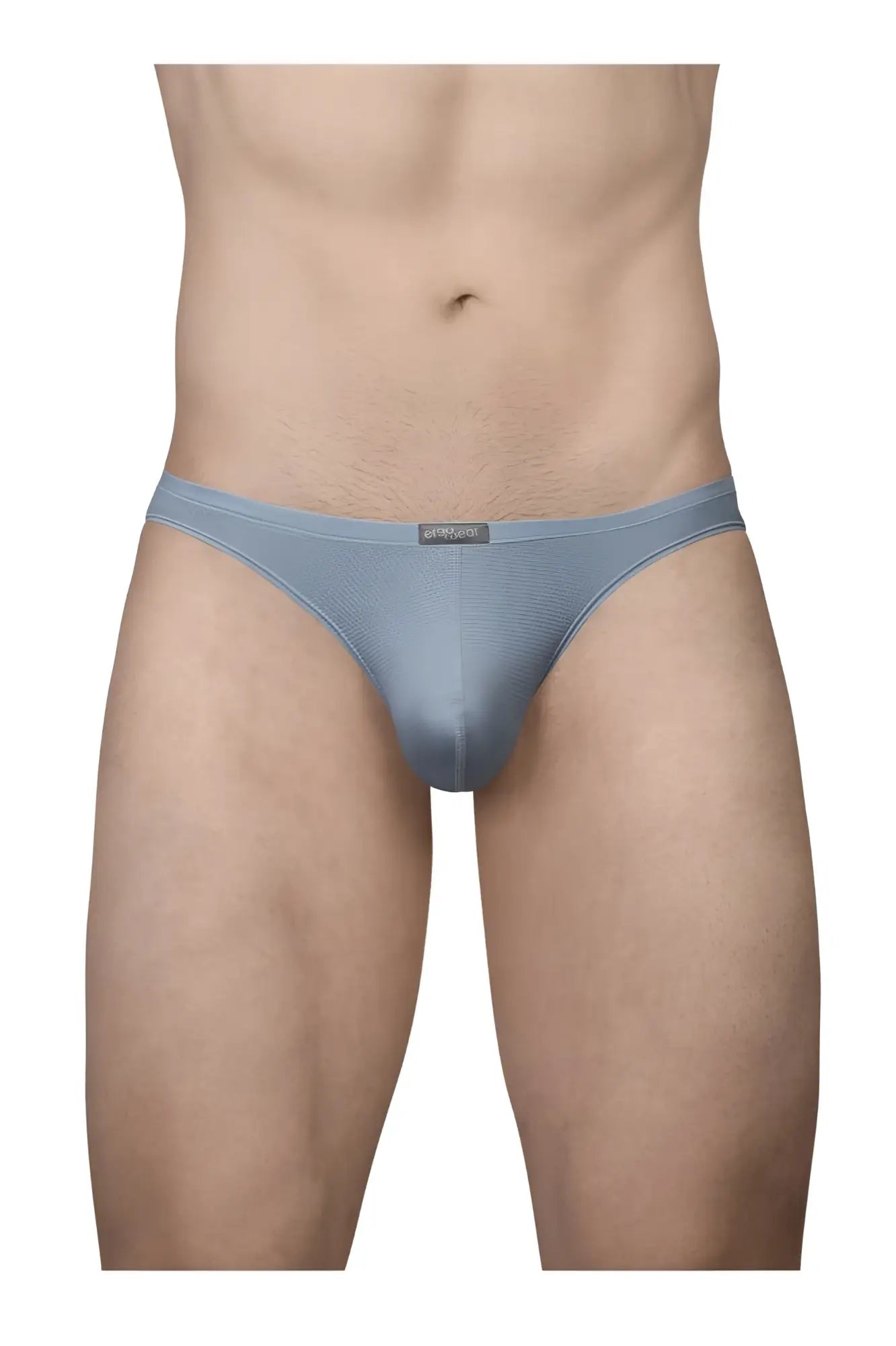 ErgoWear Ew1805 X4D SE stone blue men’s briefs with smooth texture subtle sheen and small brand tag on waistband