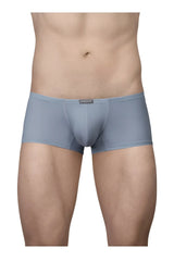 A sleek light blue ergo wear ew1807 x4d se men’s brief with smooth form fitting design and subtle texture