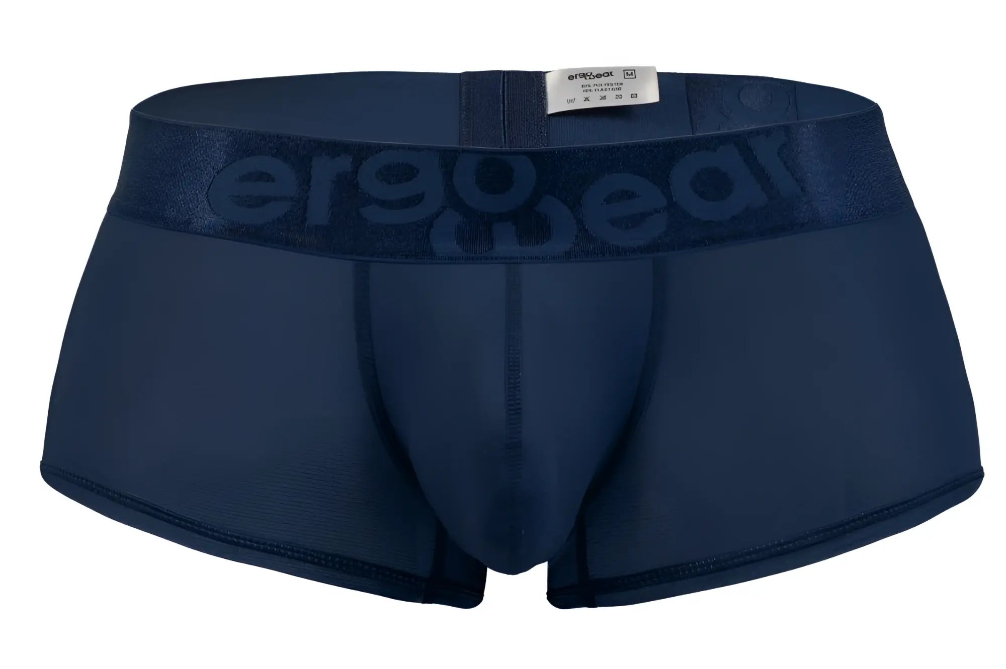 Navy blue ergonomic briefs ew1814 max bold se trunks with matching elastic waistband and subtle ergo wear embossed logo