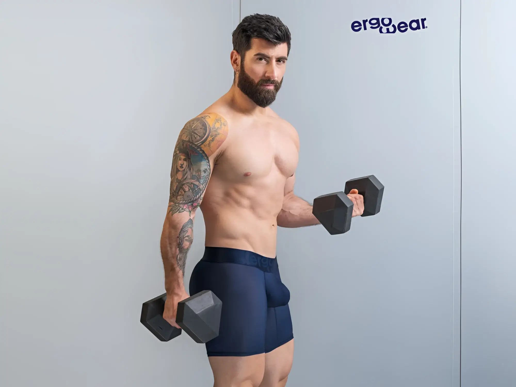 Ergowear ew1815 max bold se boxer briefs in dark blue with ergonomic contoured design and supportive fit