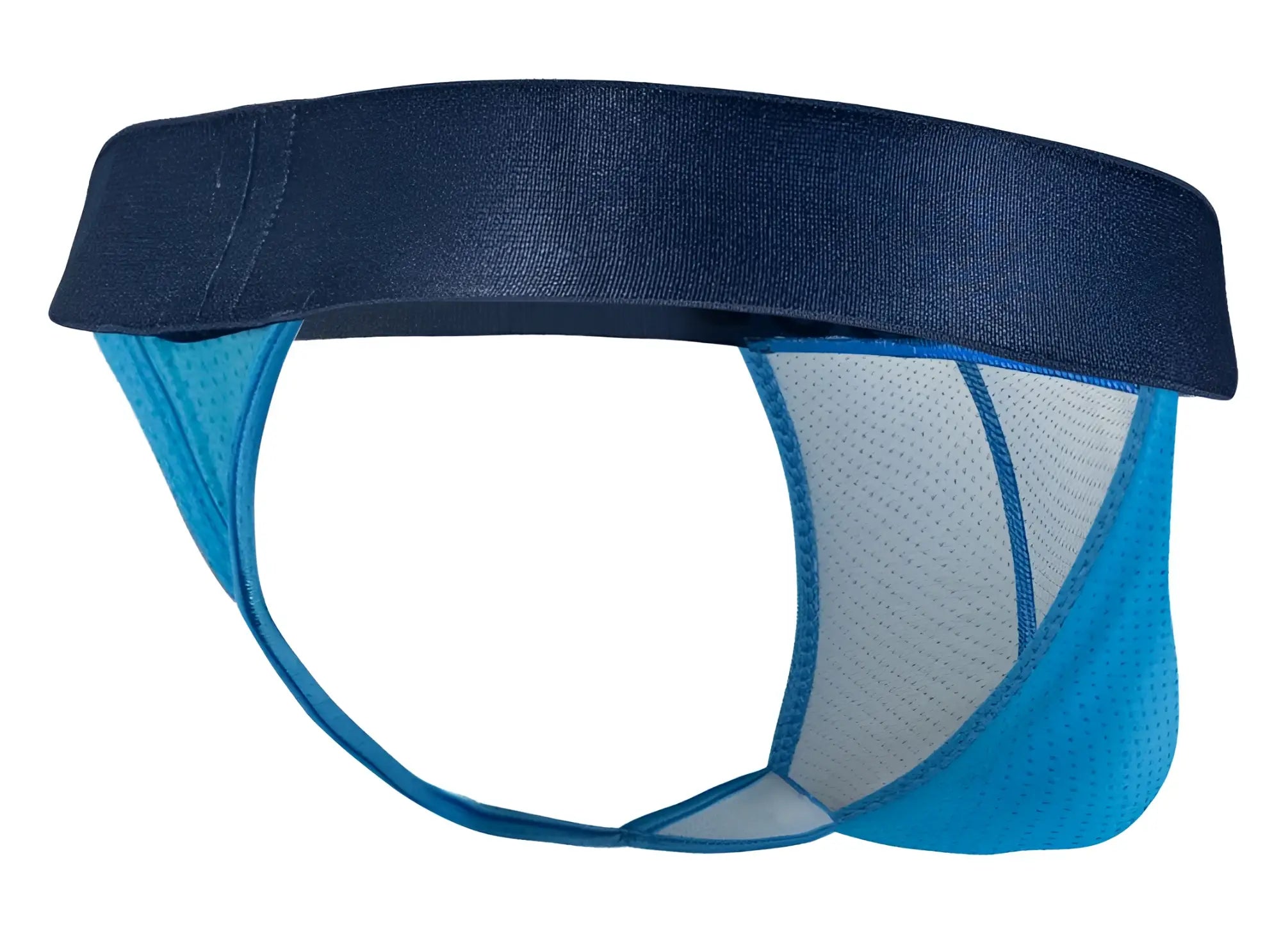 Ergowear ew1820 max bold se g-string in river blue with navy elastic waistband and blue gray athletic fabric