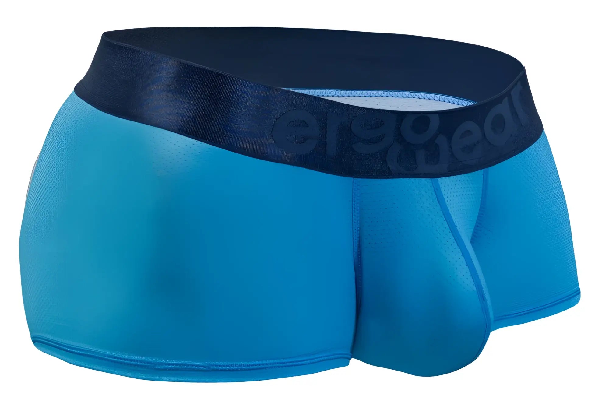 ErgoWear ew1822 max bold se trunks in river blue with a dark navy elastic waistband and ergonomic fit