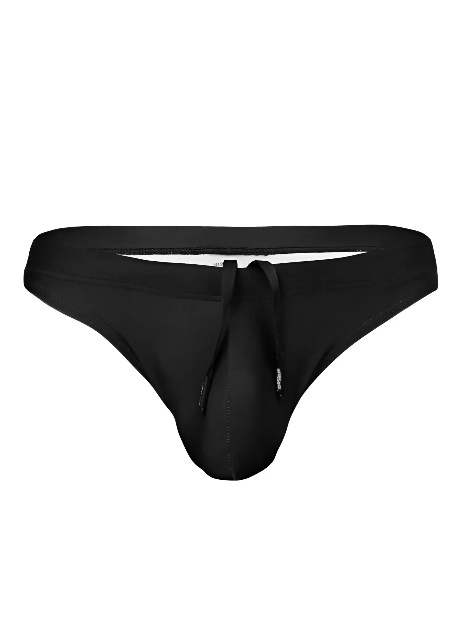 Black mens ergoWear ew1830 x4d sw swim thongs with drawstring waistband and smooth form-fitting design