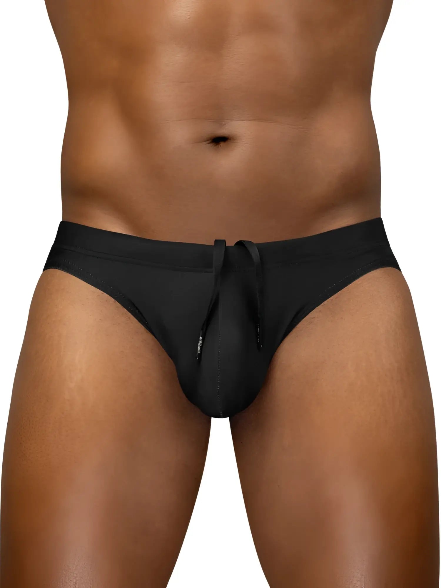 Black mens swim trunks ergoWear EW1831 X4D SW with drawstring waistband contoured design color black