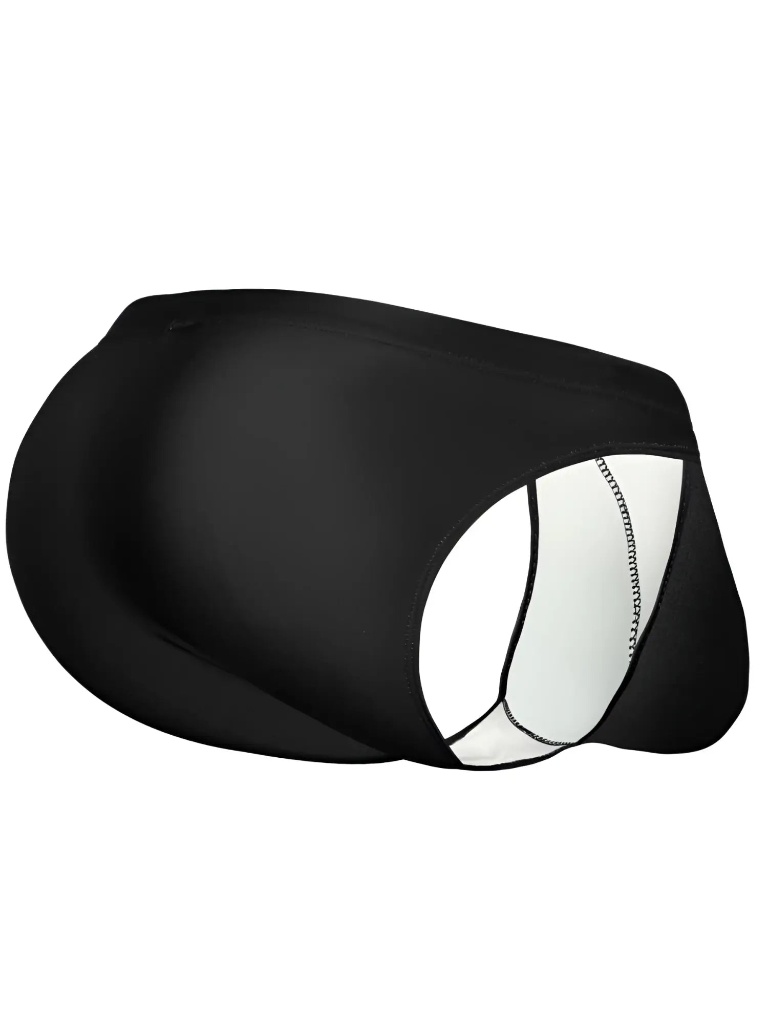 Black ergoWear EW1831 X4D SW swim bikini with white side panel and black stitch detailing on the front side