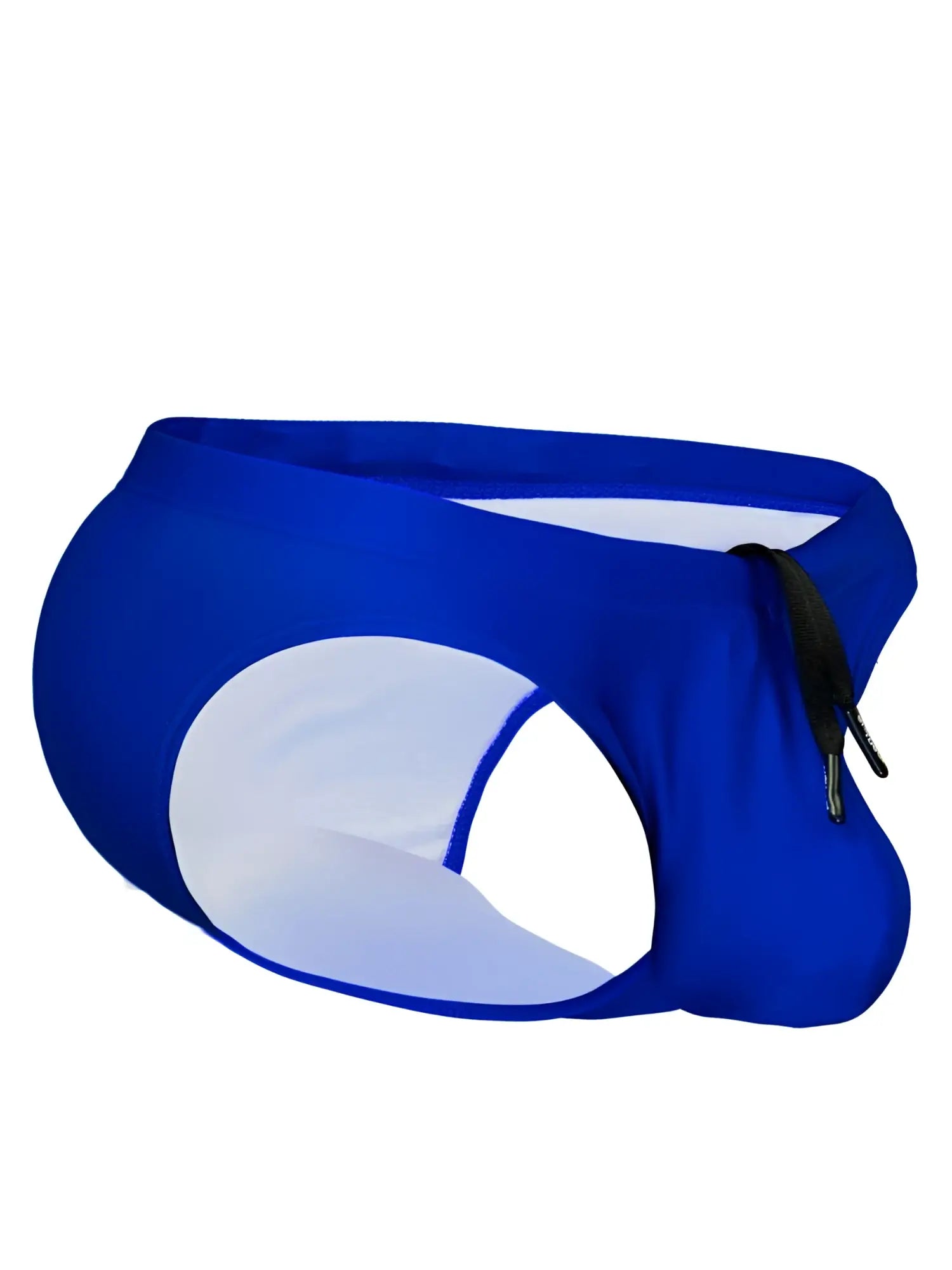 Ergowear ew1835 x4d sw swim bikini in skydiver blue with white inner lining and black drawstring front view