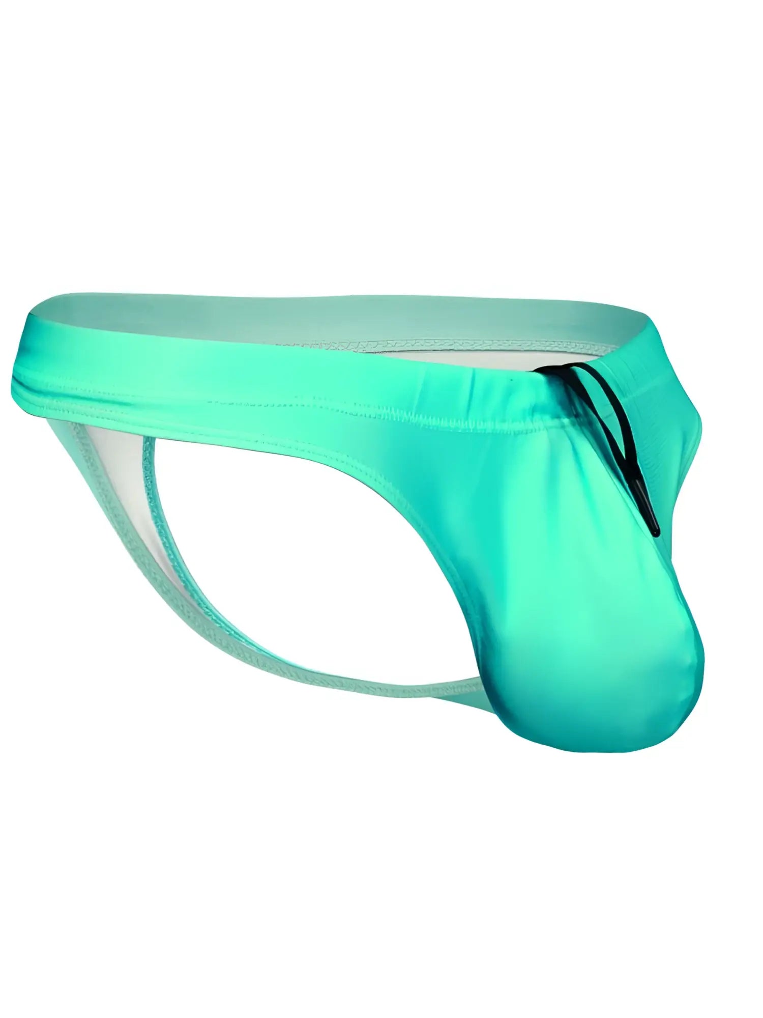 Ergowear EW1836 X4D aqua swim thongs with vibrant turquoise color and black drawstring for a sleek fit