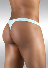 Light blue ergowear feel gr8 thong underwear made of smooth stretchy fabric in size xl shown from the back side