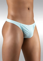 Ergowear feel gr8 men’s thong underwear in mint with smooth texture and subtle front ruched detail size xl