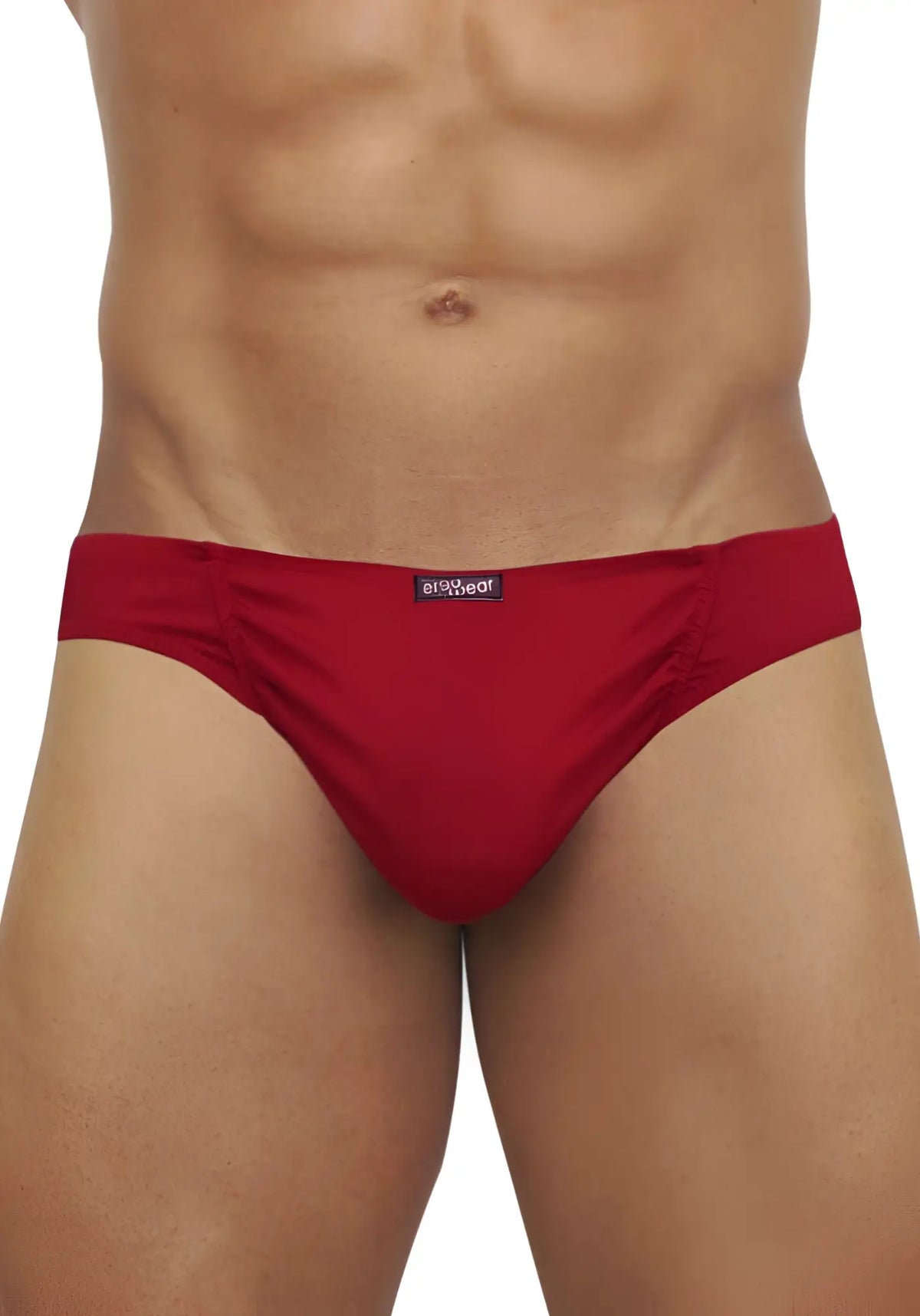 Ergowear feel modal bikini underwear scarlet red smooth textured men’s briefs with subtle brand tag size S