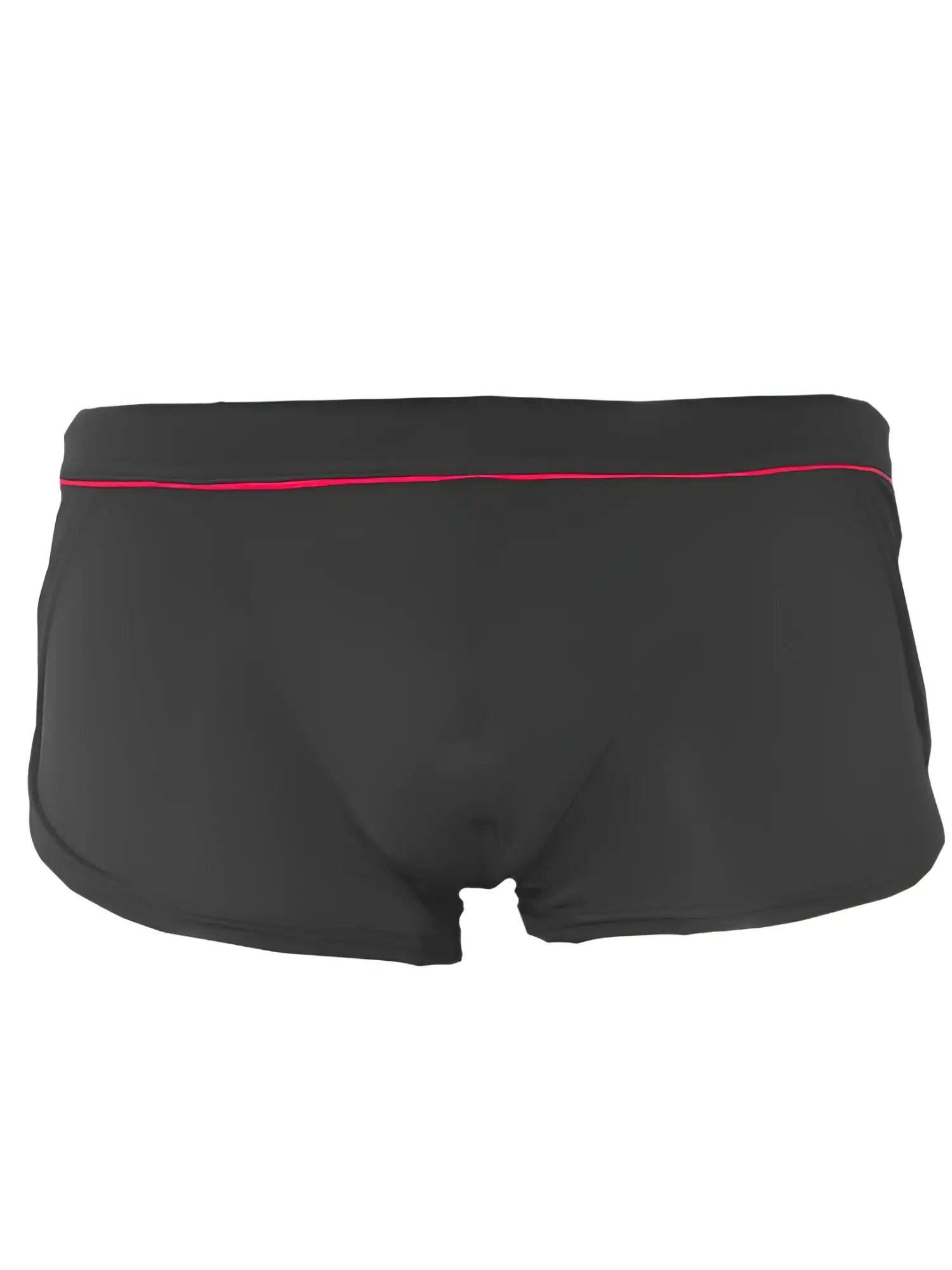 Ernesto square trunk black briefs with thin red trim along the waistband for comfortable everyday wear
